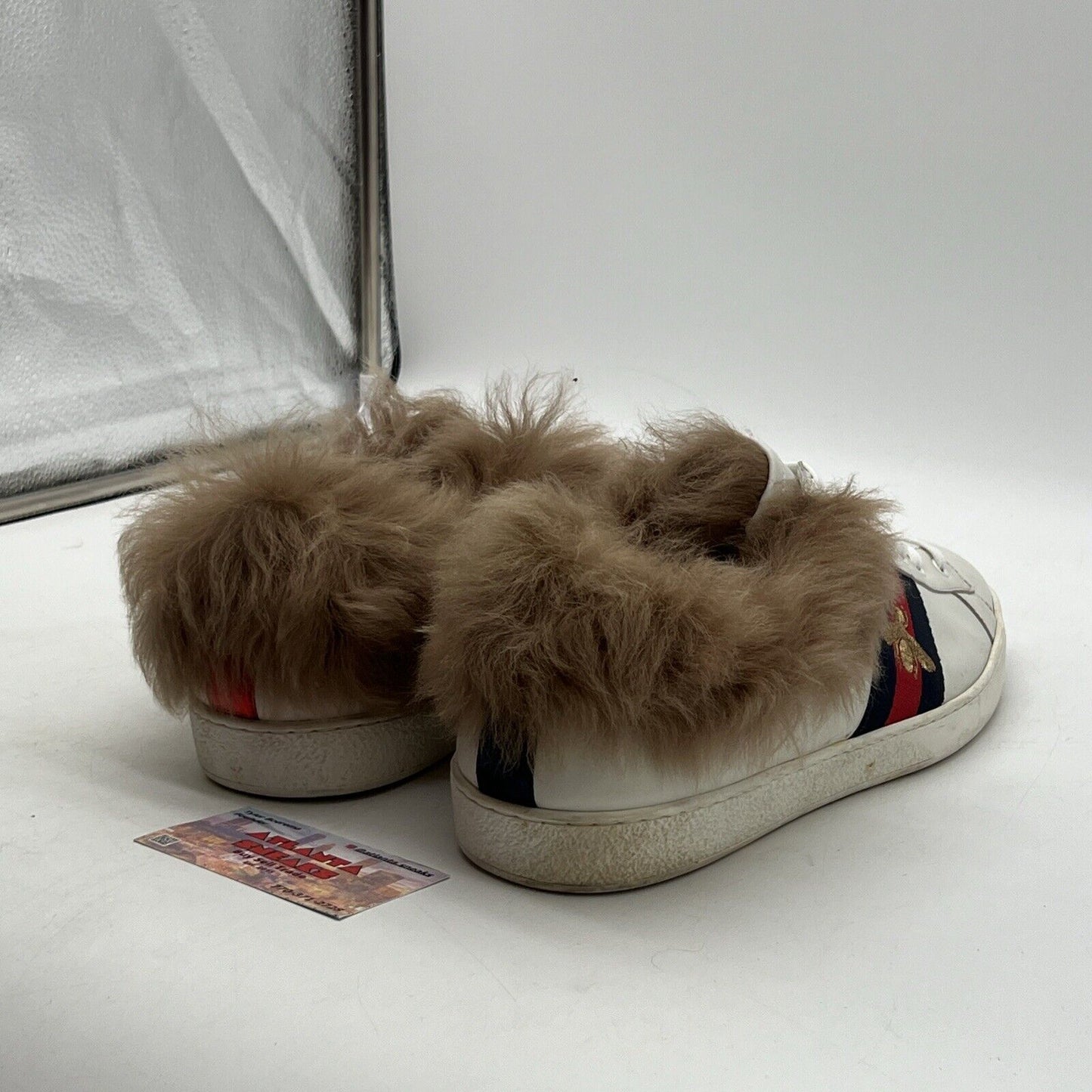 Size 13.5 - Gucci Ace Sneakers Fur Women