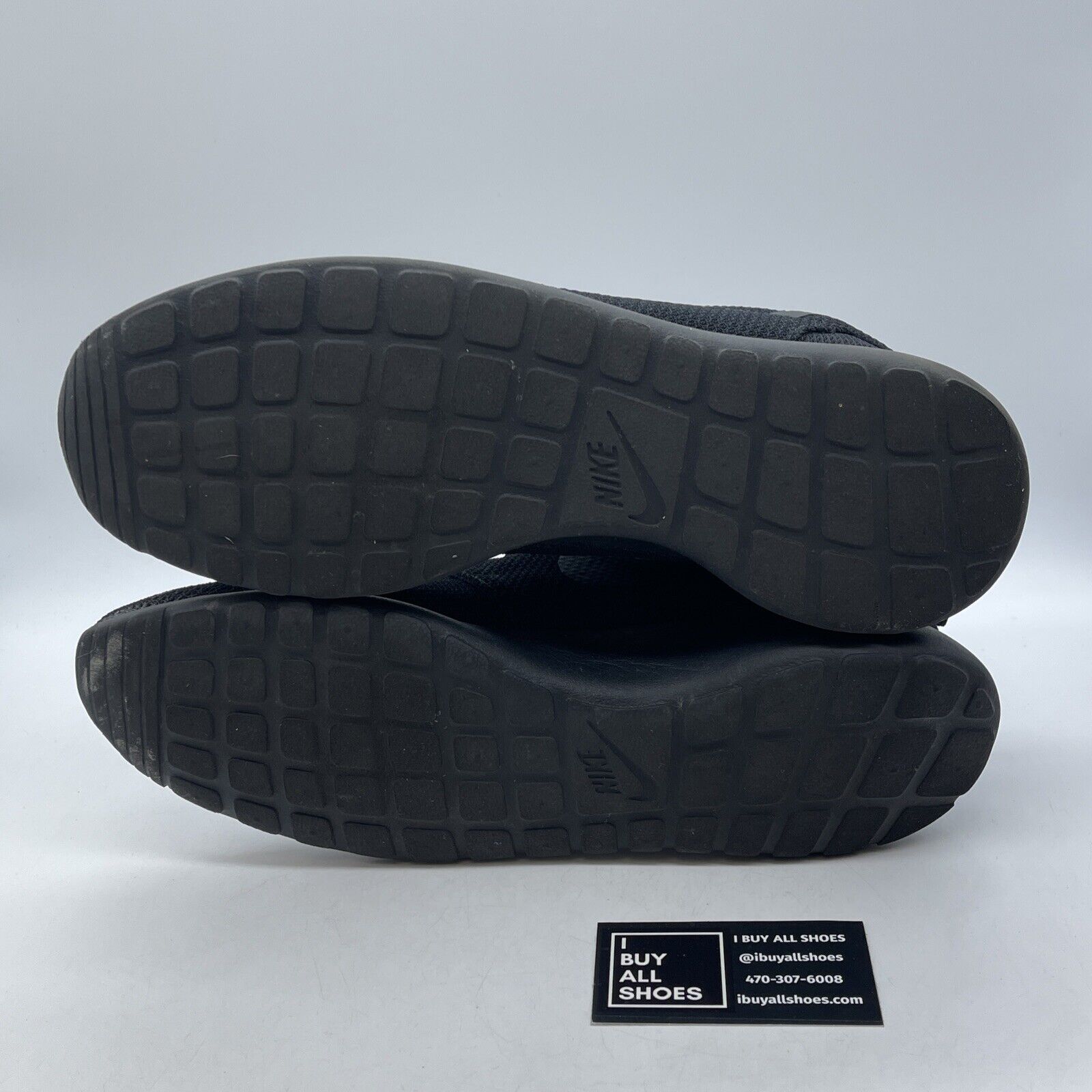 Size 12 - Nike Roshe Run Triple Black Suede Leather (511881-026)