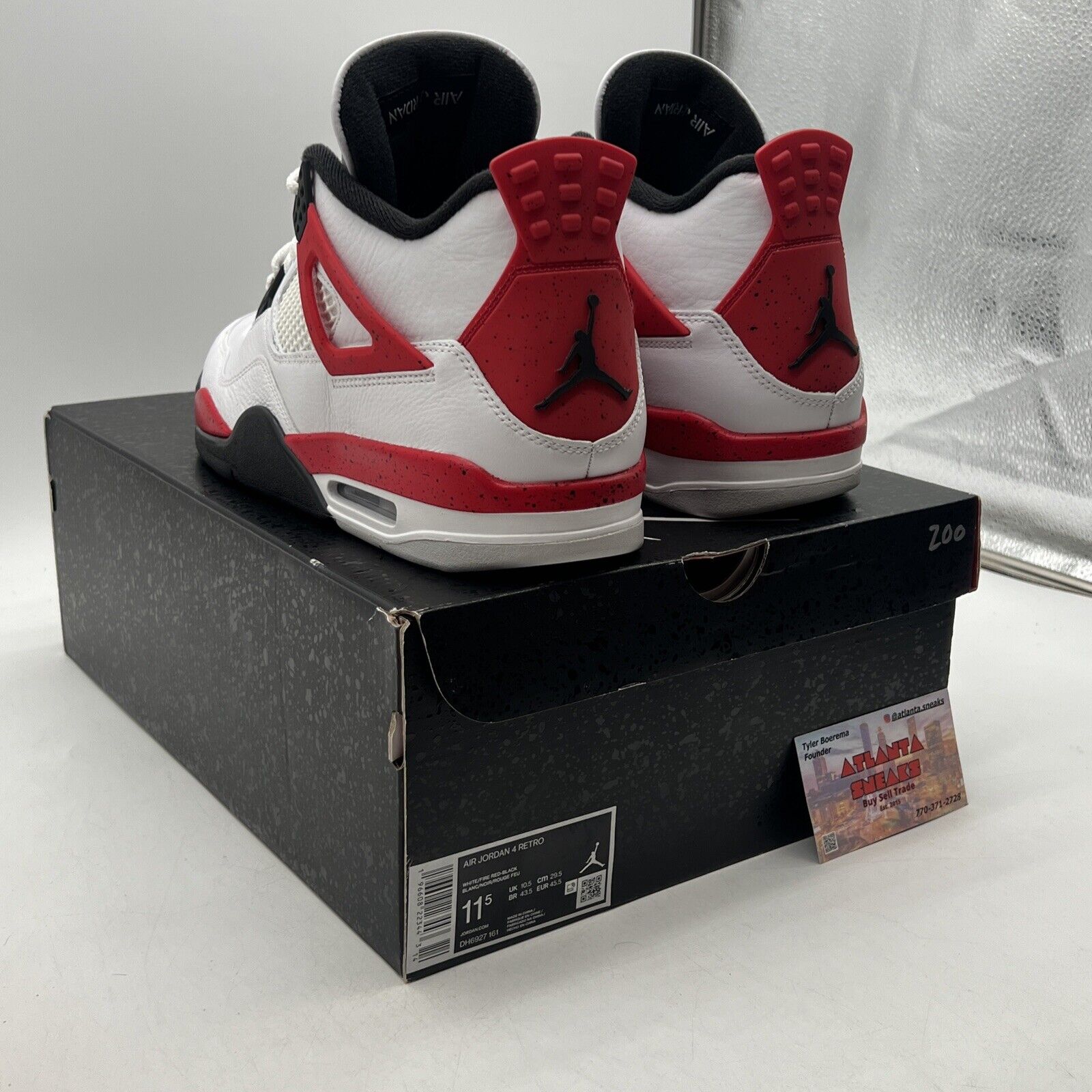 Size 11.5 - Jordan 4 Retro Mid Red Cement White Red Black (DH6927-161)