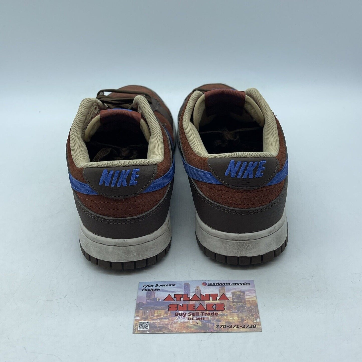 Size 8.5 - Nike Dunk Premium Low Mars Stone Blue Brown Suede Leather -DR9704-200