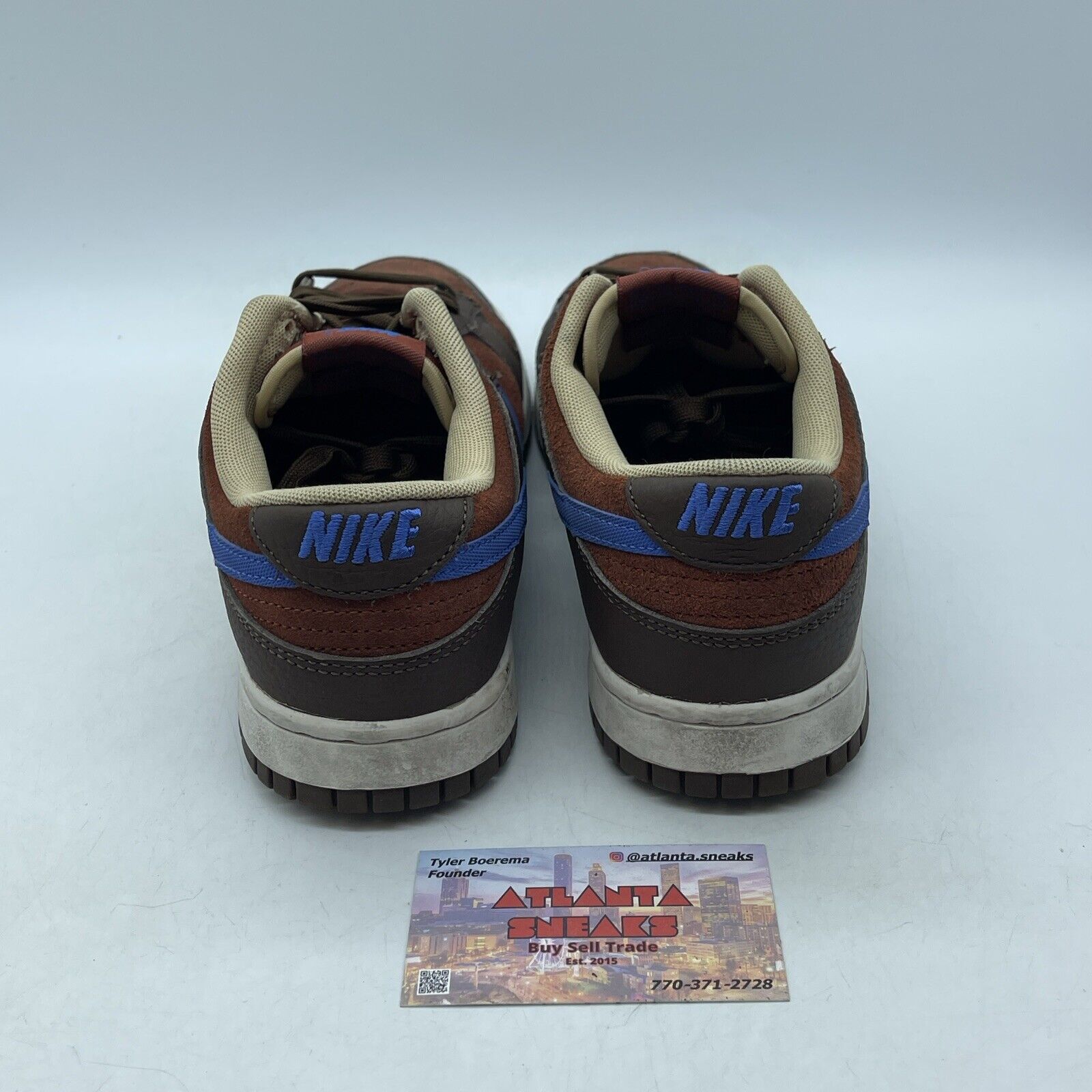 Size 8.5 - Nike Dunk Premium Low Mars Stone Blue Brown Suede Leather -DR9704-200