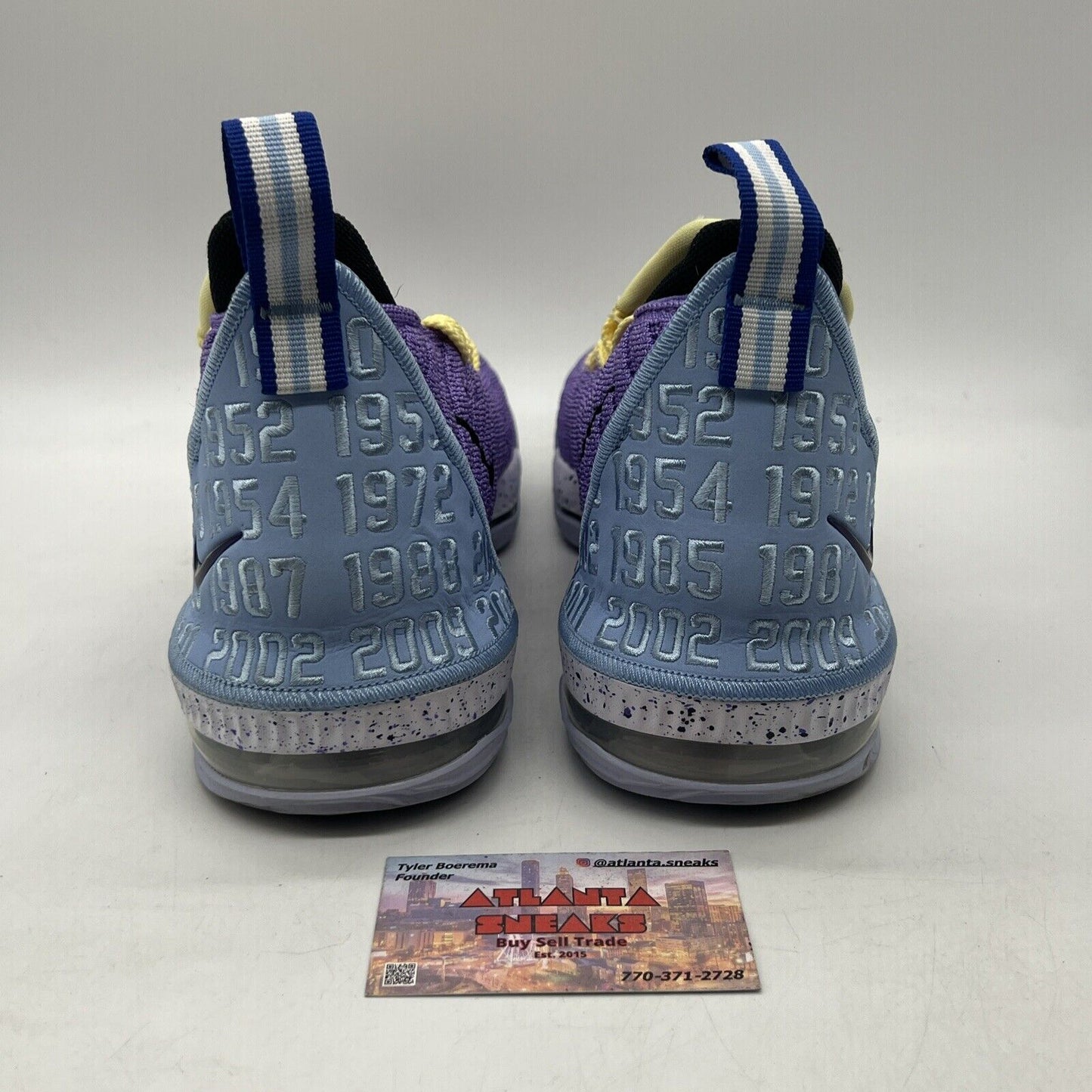 Size 10 - Nike LeBron 16 Lakers Heritage Purple Yellow Black Blue (CK4765-500)