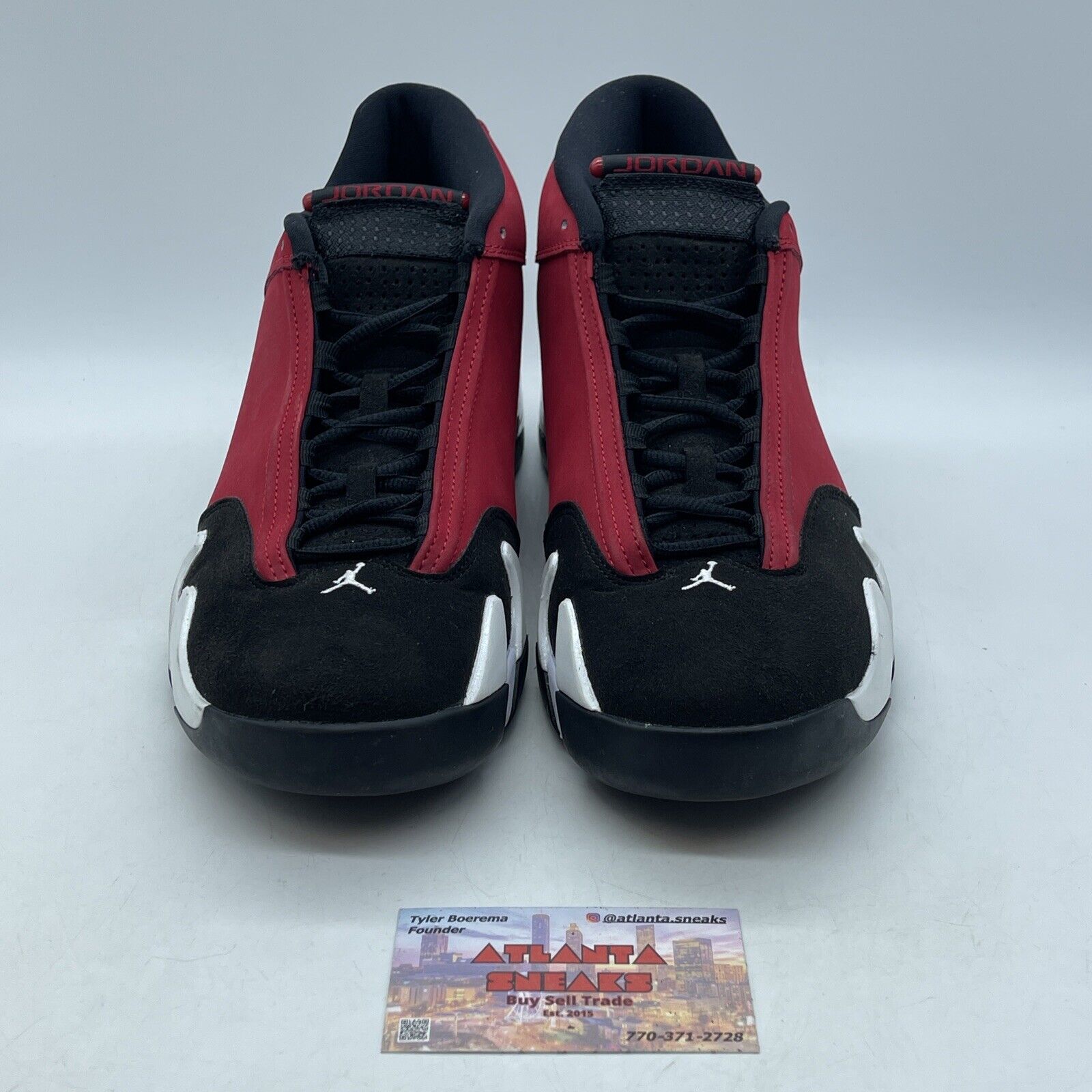 Size 10 - Air Jordan 14 Retro Gym Red Black Suede White (487471-006)