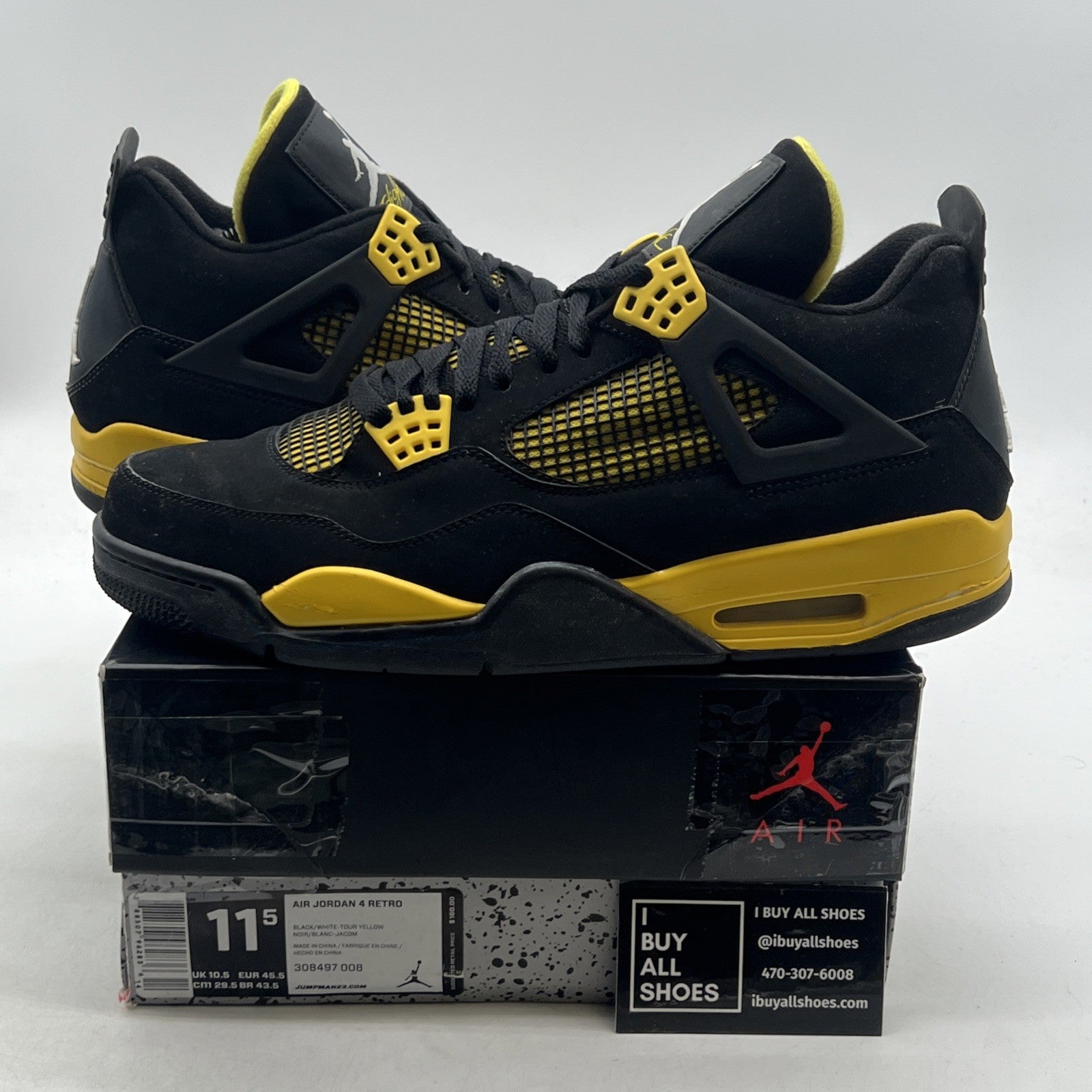 Size 11.5 - Air Jordan 4 Retro Low Thunder (308497-008)