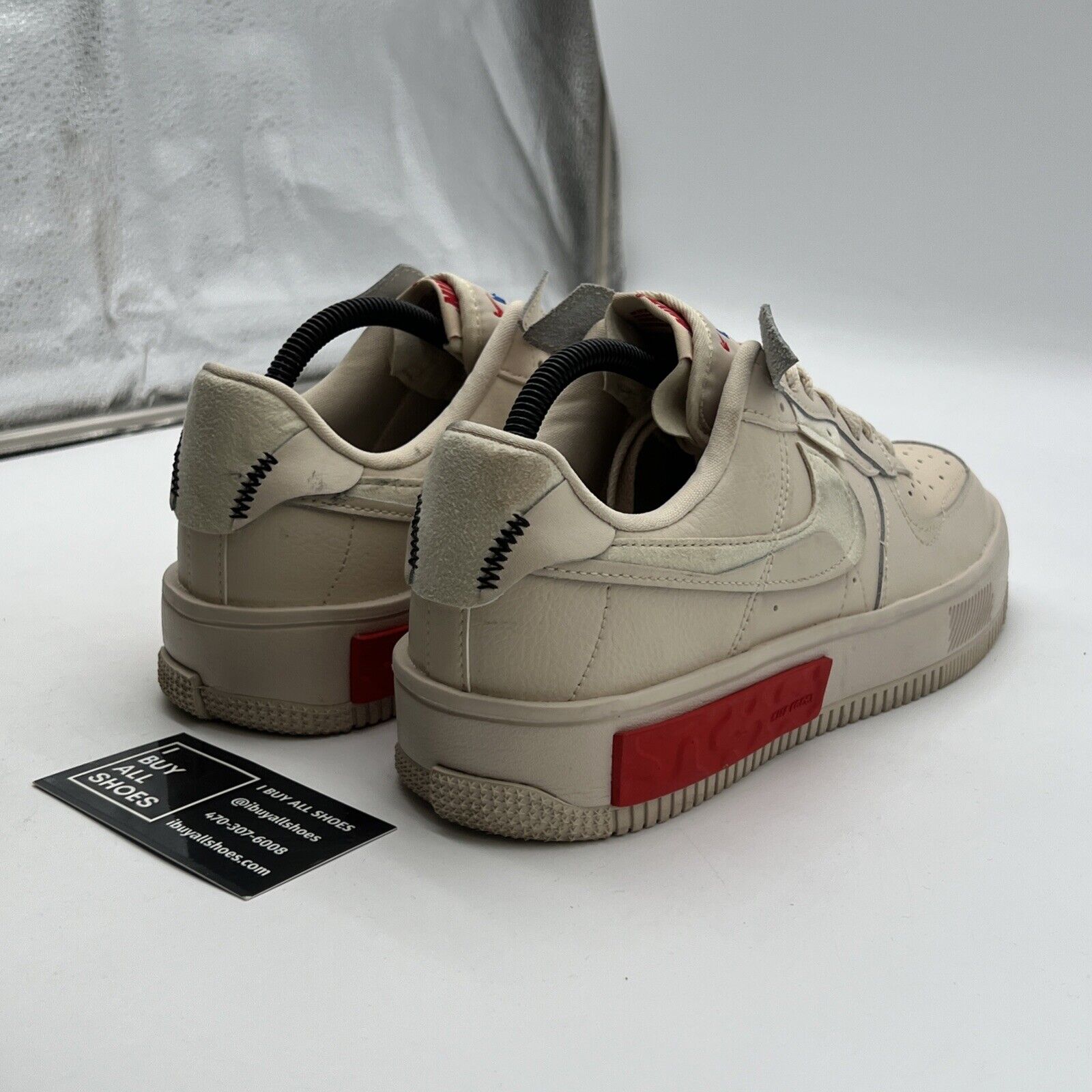 Size 9.5 - Nike Air Force 1 Fontanka Pearl White University Red W (DA7024-200)