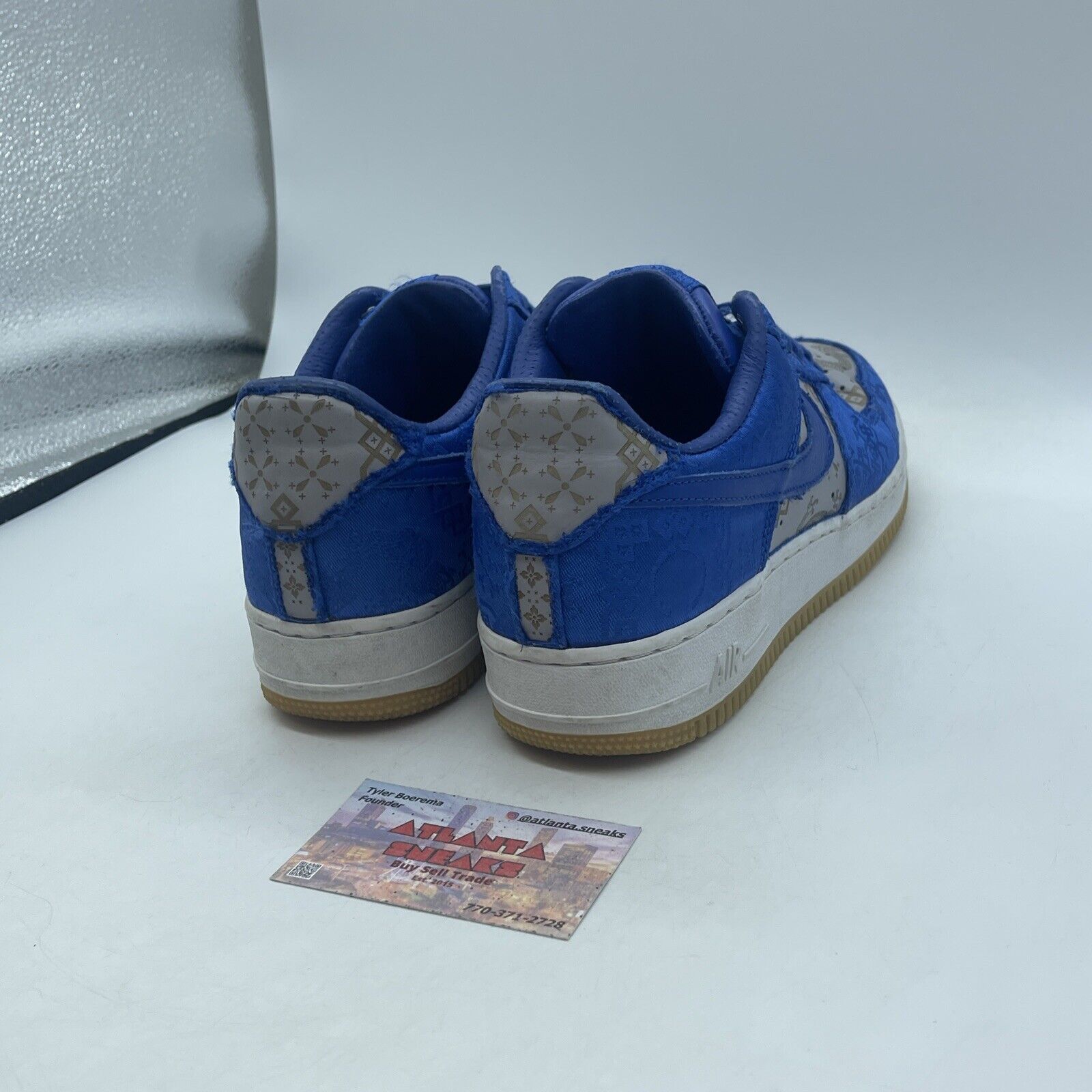 Size 8 - Nike CLOT x Air Force 1 PRM Royal Silk Blue Suede Grey (CJ5290-400)