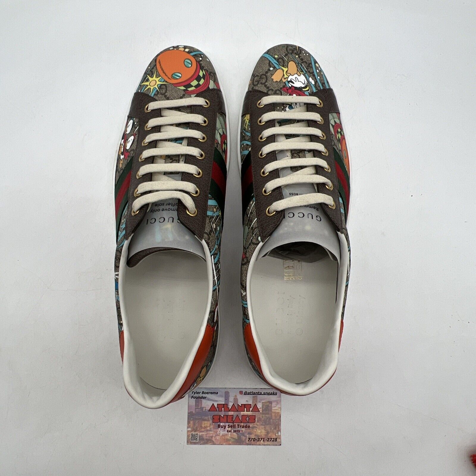 Size 14 - Gucci Disney Collection Donald Duck Huey Dewey & Louie sneakers