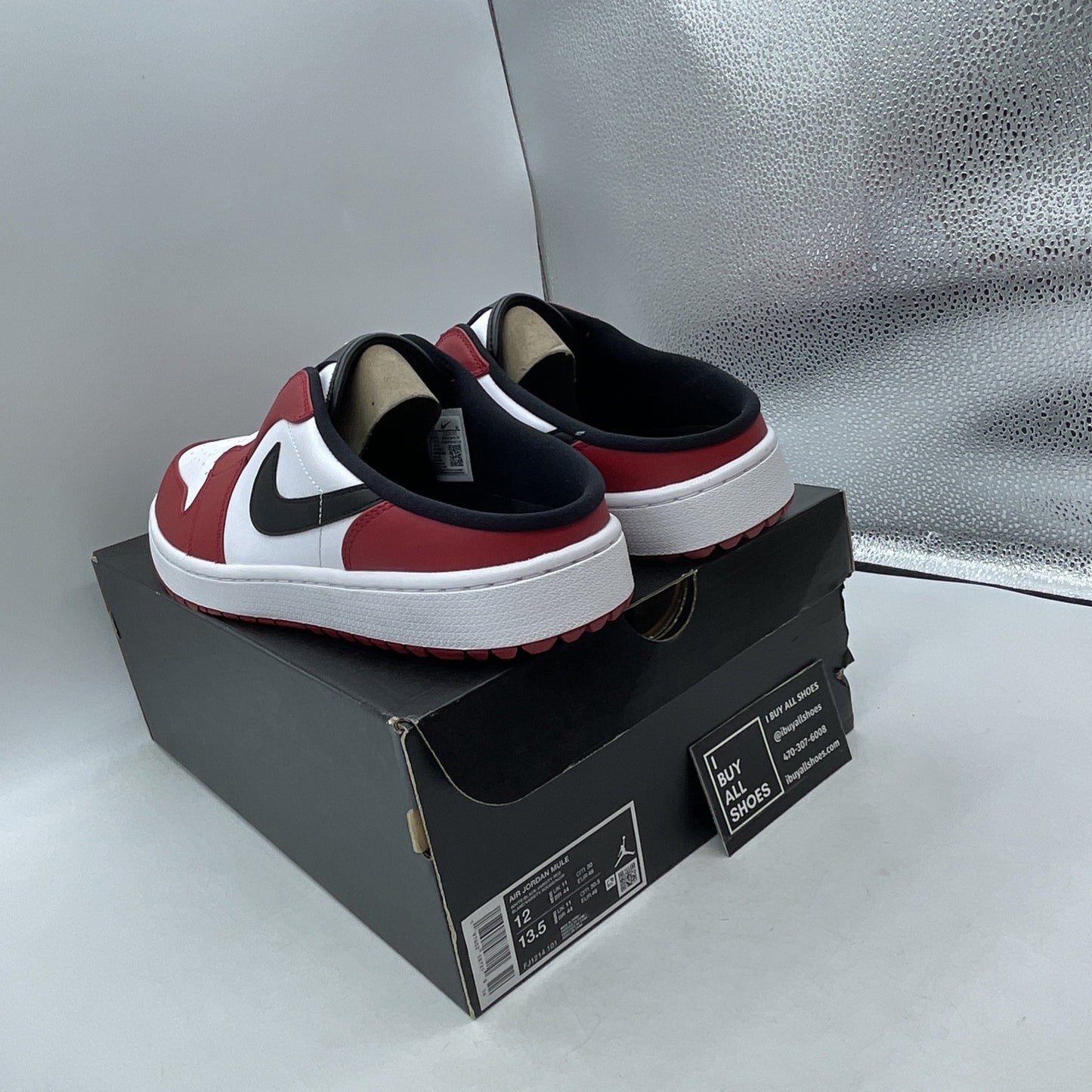 Size 12 - Air Jordan 1 Mule Golf Chicago White Red (FJ1213-101)