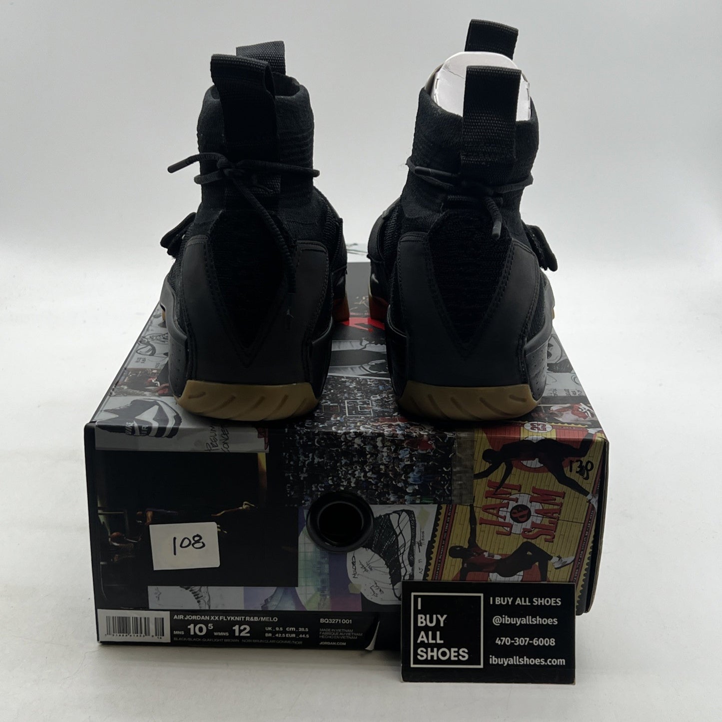 Size 10.5 - Carmelo Anthony x Rag & Bone x Air Jordan 20 Retro Flyknit Black