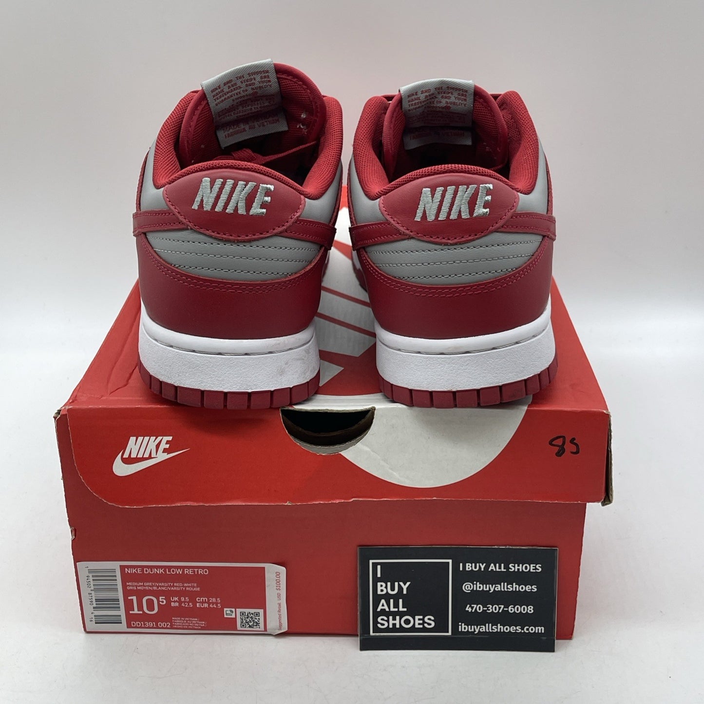 Size 10.5 - Nike Dunk Low SP UNLV 2021 (DD1391-002)