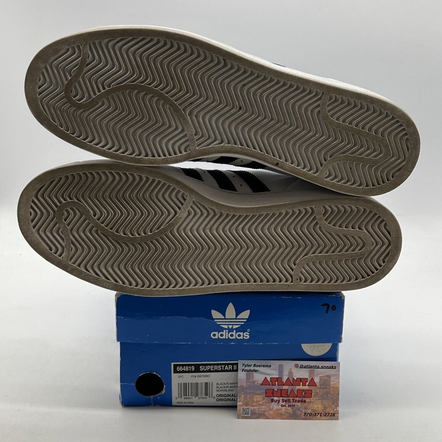Size 13 - adidas Superstar 2 Black White (664819)