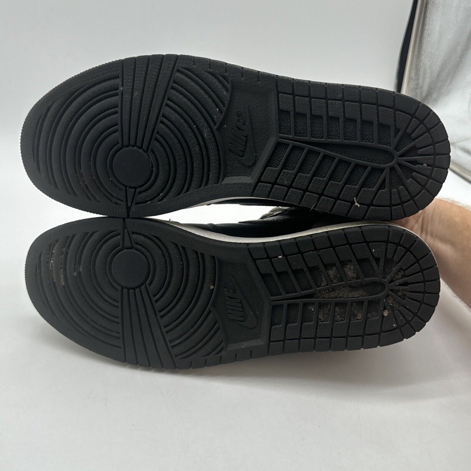 Size 11 - Jordan 1 Retro OG High Shadow Black Grey Premium Leather Cream Laces