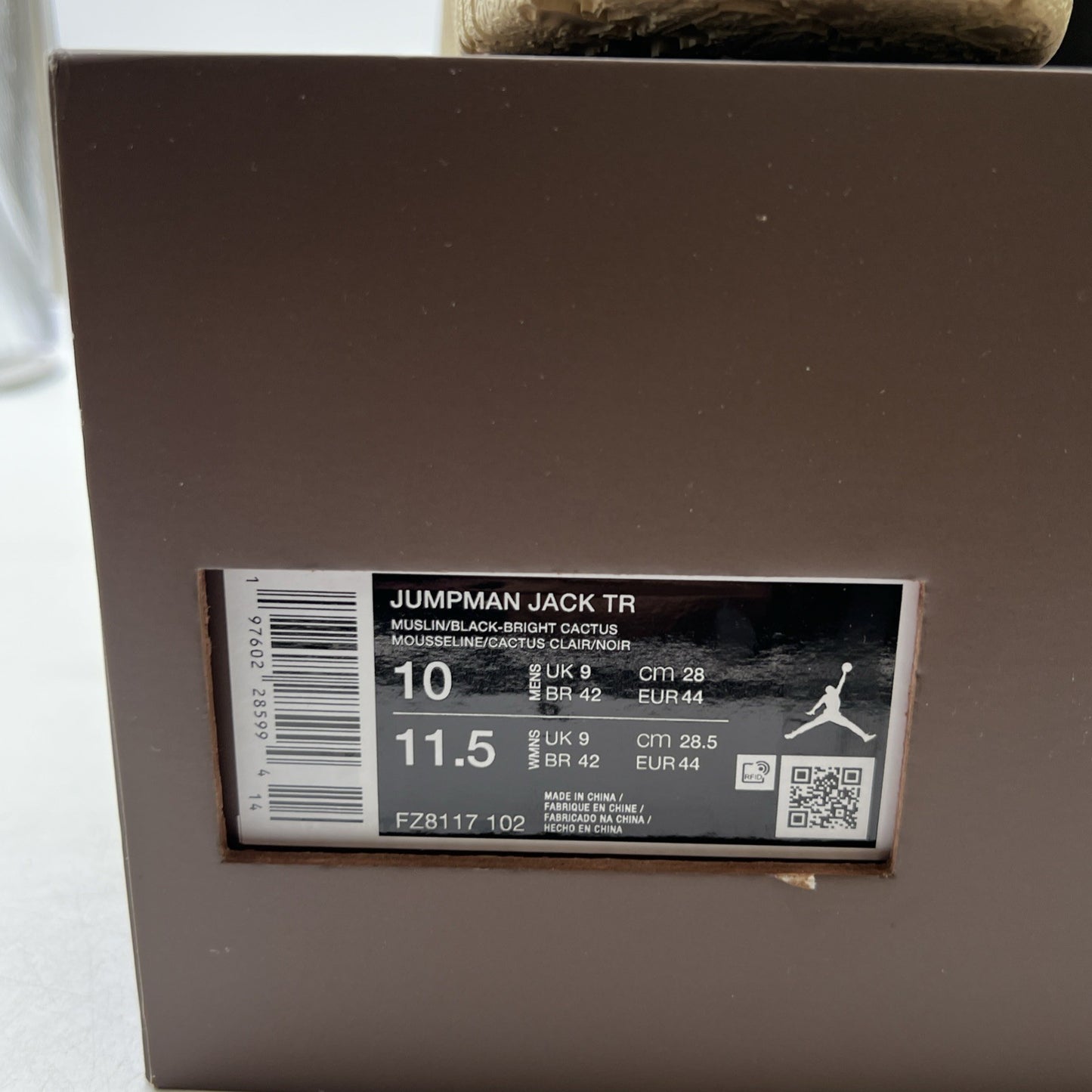 Size 10 - Travis Scott x Jordan Jumpman Jack TR Bright Cactus (FZ8117-102)