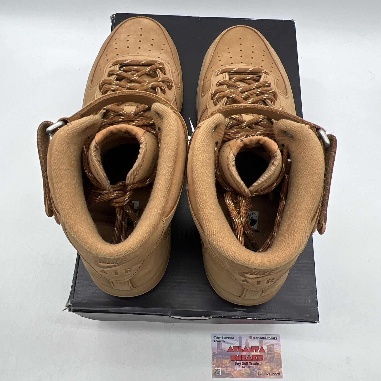 Size 12 - Nike Air Force 1 '07 Mid Flax Wheat Suede (DJ9158-200)