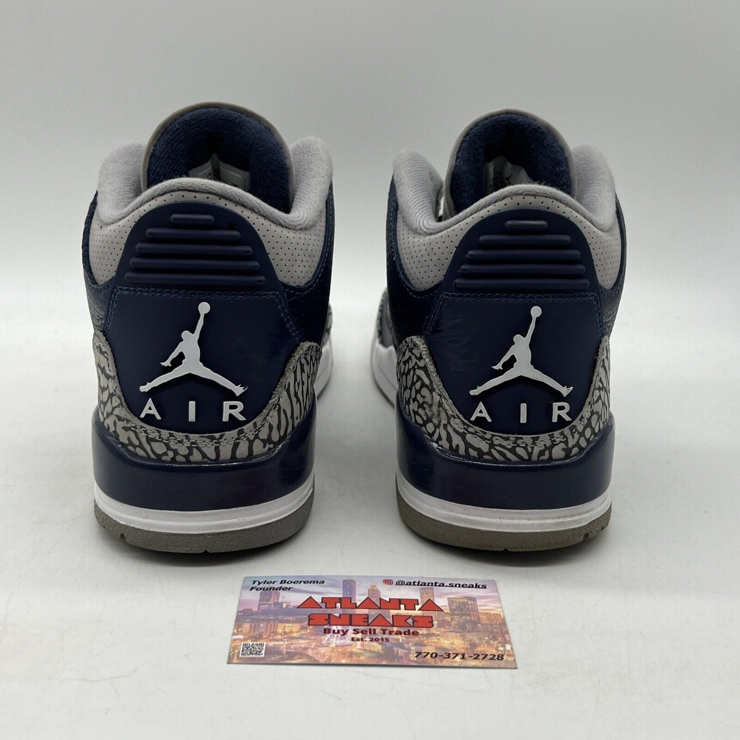 Size 9 - Jordan 3 Retro Blue Grey Navy Leather White (CT8532-401)