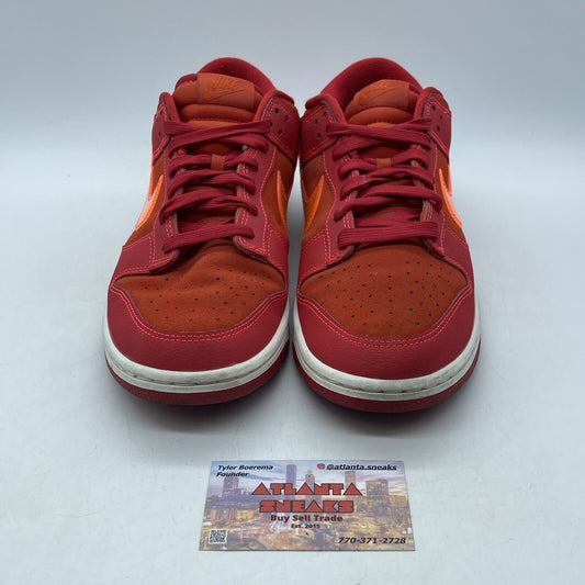 Size 8.5 - Nike Dunk Low ATL Red Orange White Suede Leather (FD0724-657)