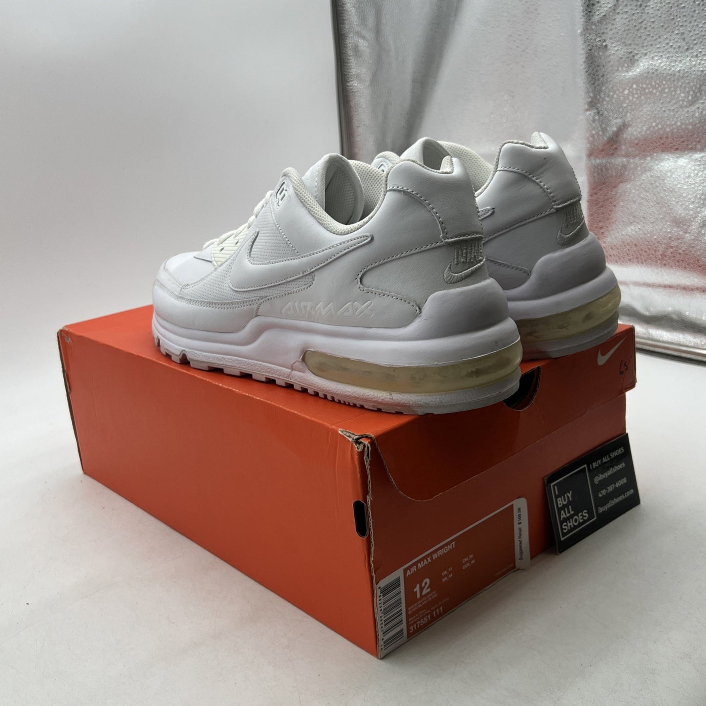 Size 12 - Nike Air Max Wright White - (317551-111)