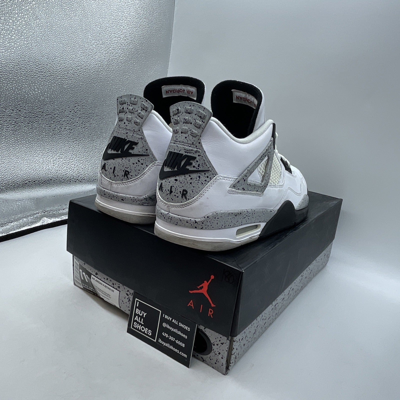 Size 11.5 - Air Jordan 4 Retro OG Mid White Cement (840606-192)