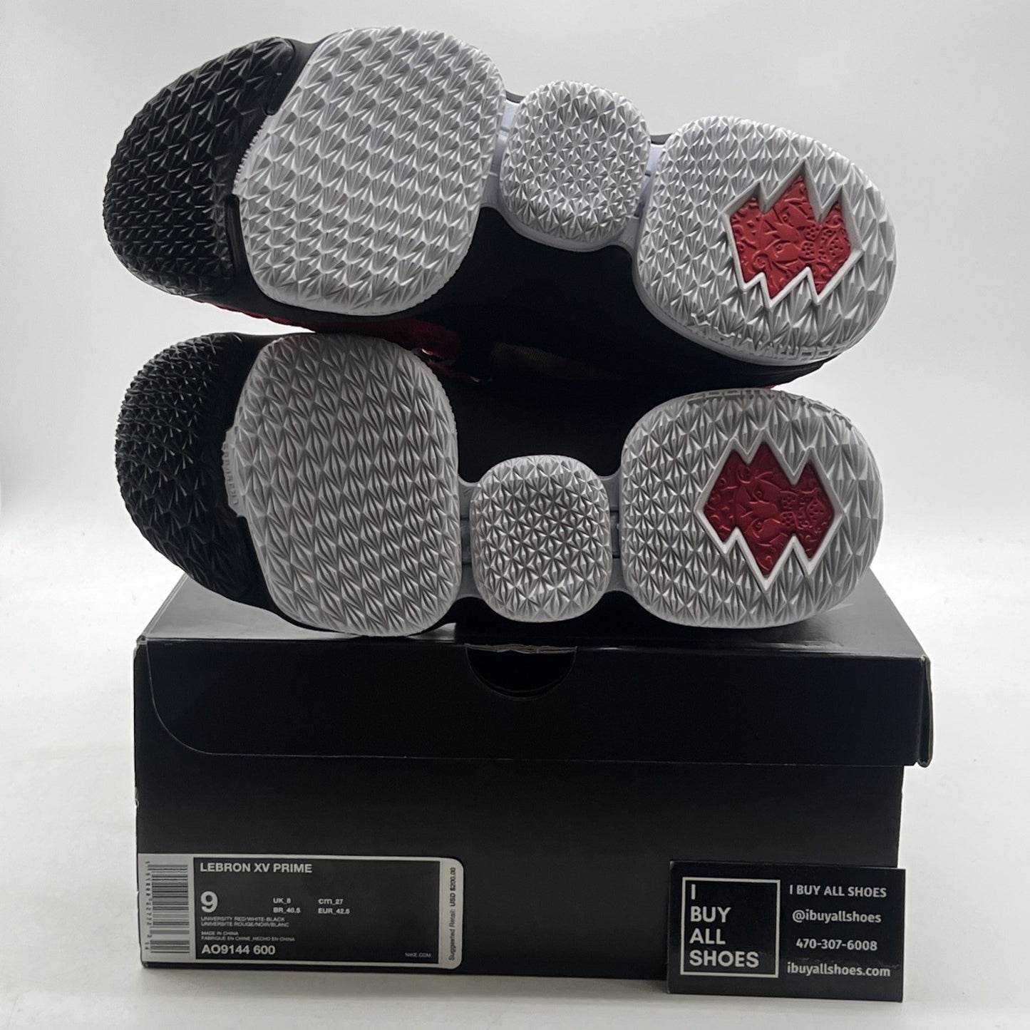 Size 9 - Nike LeBron 15 PE Red Diamond Turf (AO9144-600)