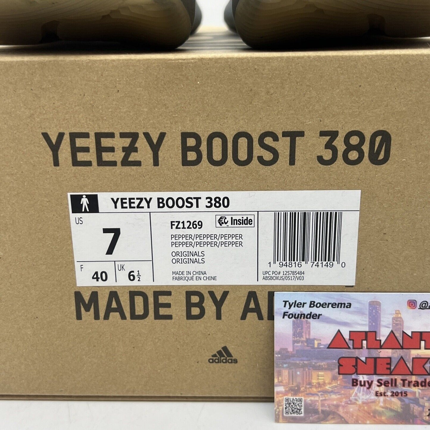 Size 7 - adidas Yeezy Boost 380 Pepper Non-Reflective (FZ1269)