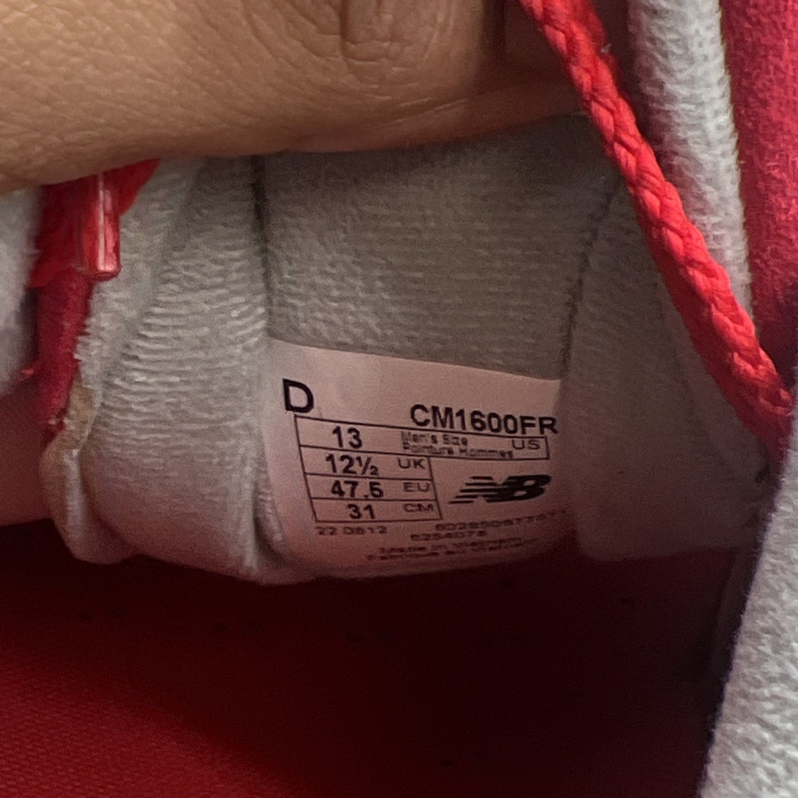 Size 13 - New Balance Cm1600 Red (CM1600FR)