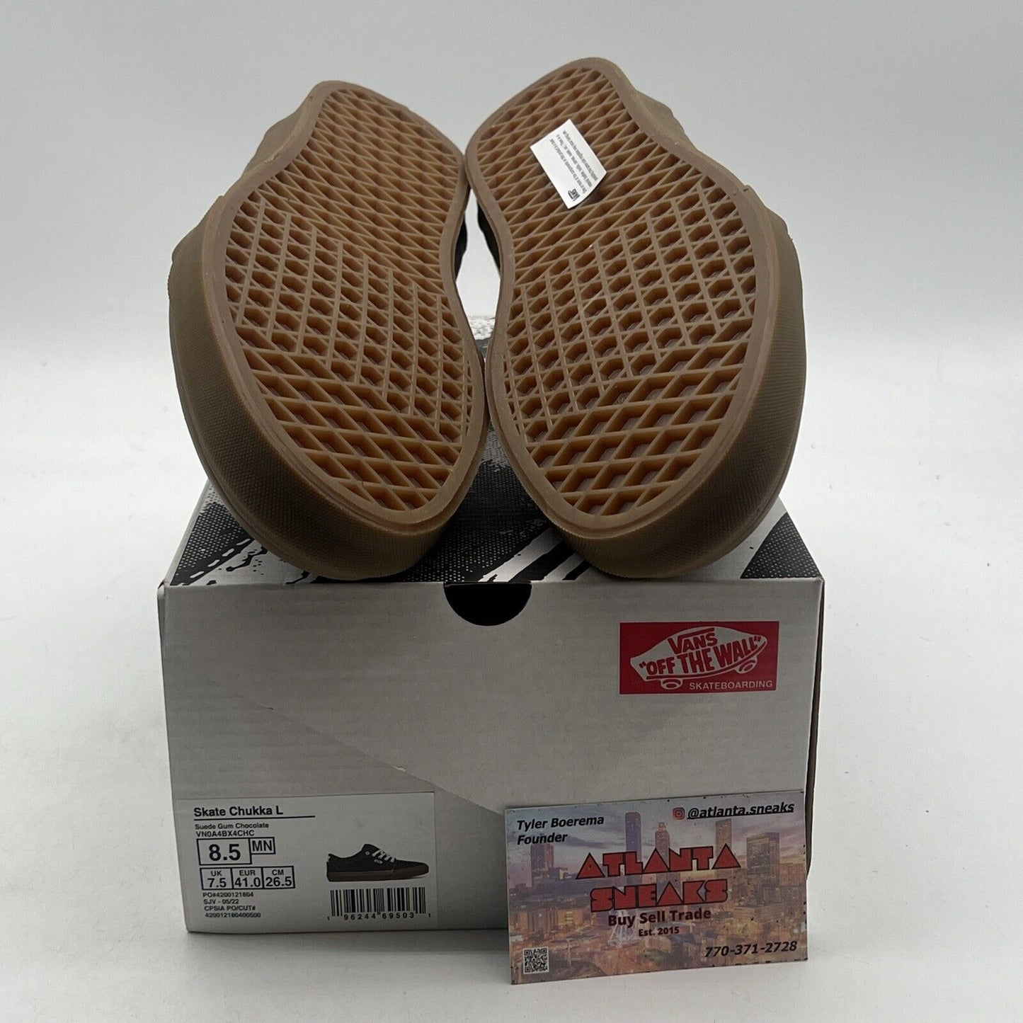 Size 8.5 - VANS Skate Chukka Low.  Dark Brown/gum.