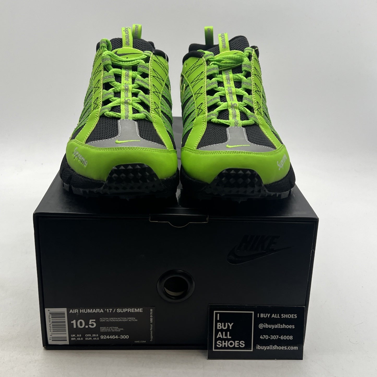 Size 10.5 - Nike Supreme x Air Humara 17 Green (924464-300)