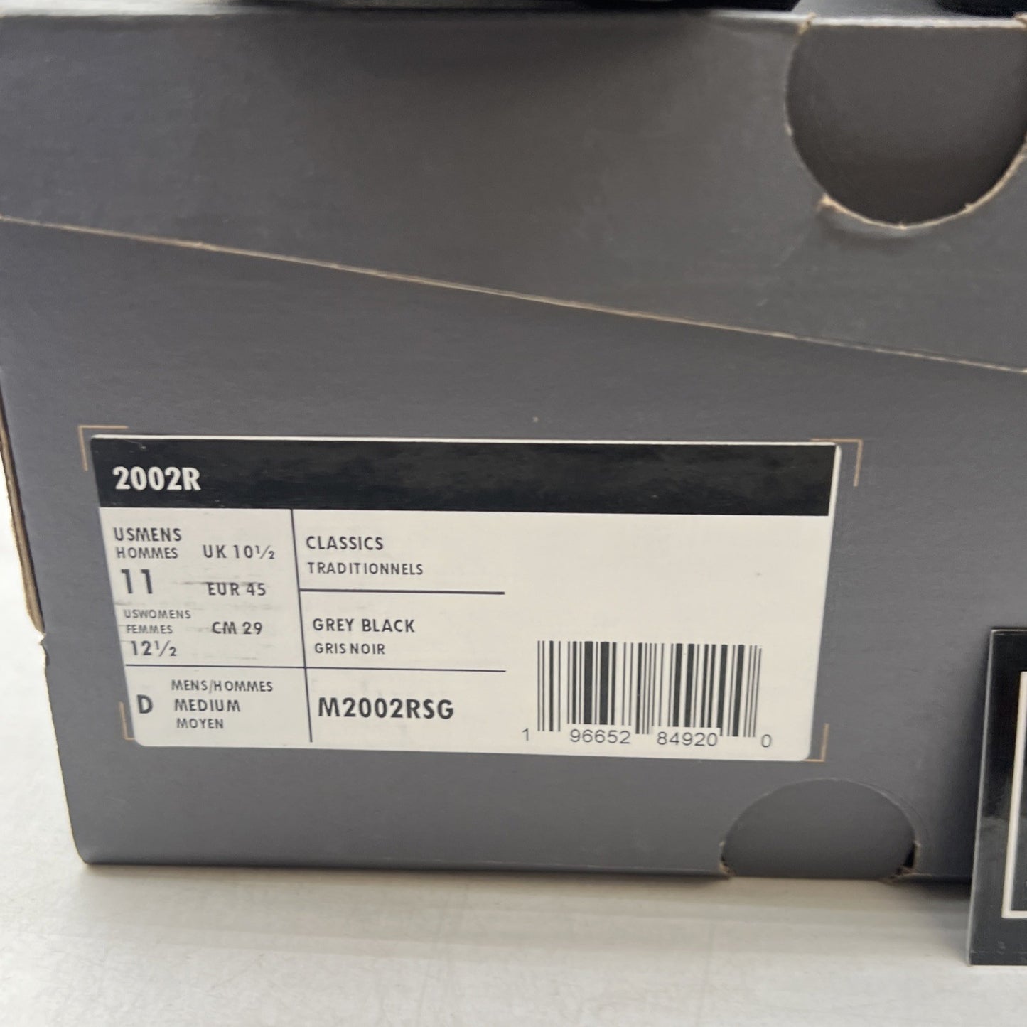 Size 11 - New Balance 2002R Slate Grey Black (M2002RSG)