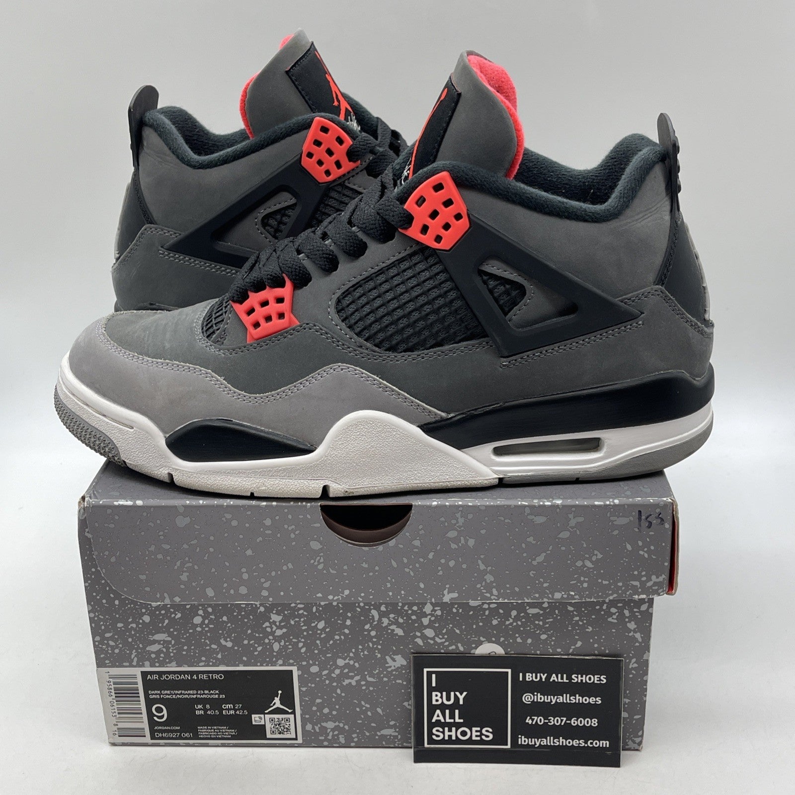 Size 9 - Air Jordan 4 Retro Mid Infrared (DH6927-061)