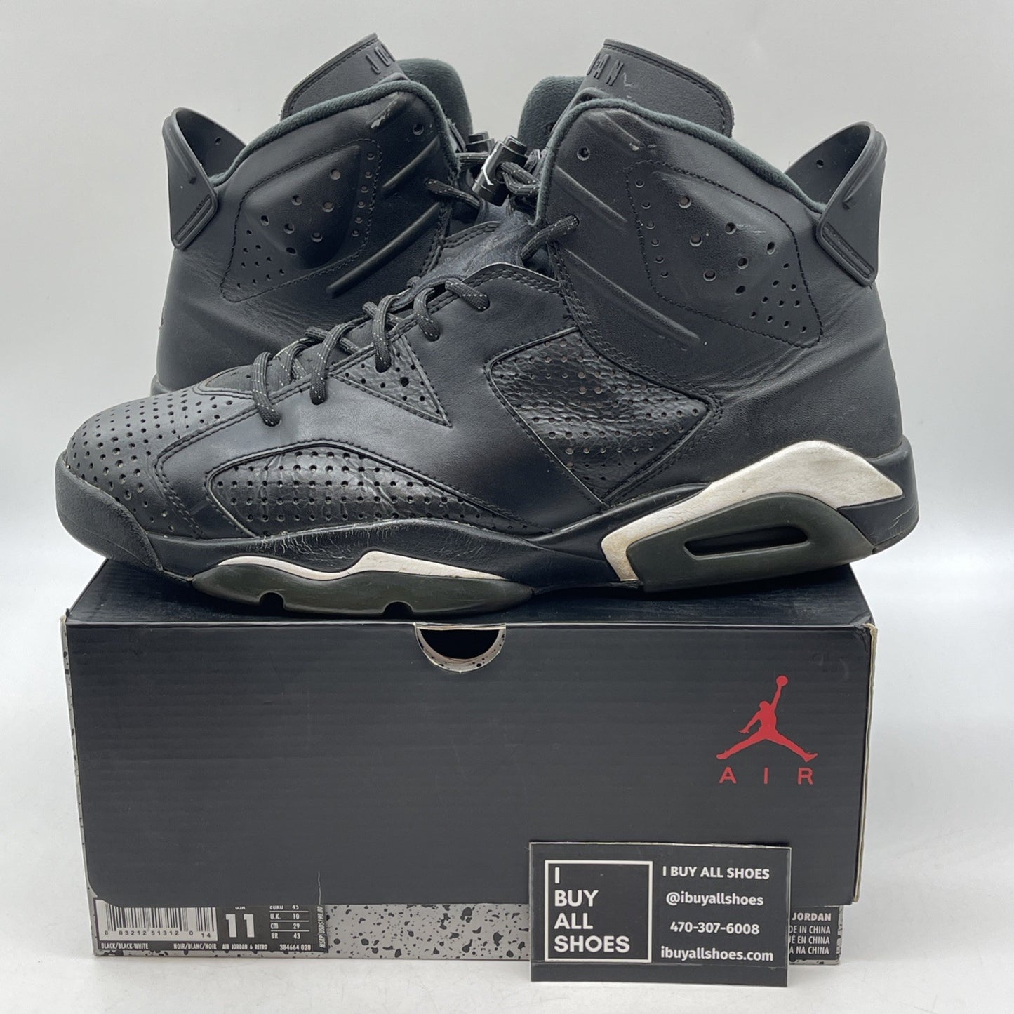 Size 11 - Air Jordan 6 Retro Black Cat (384664-020)