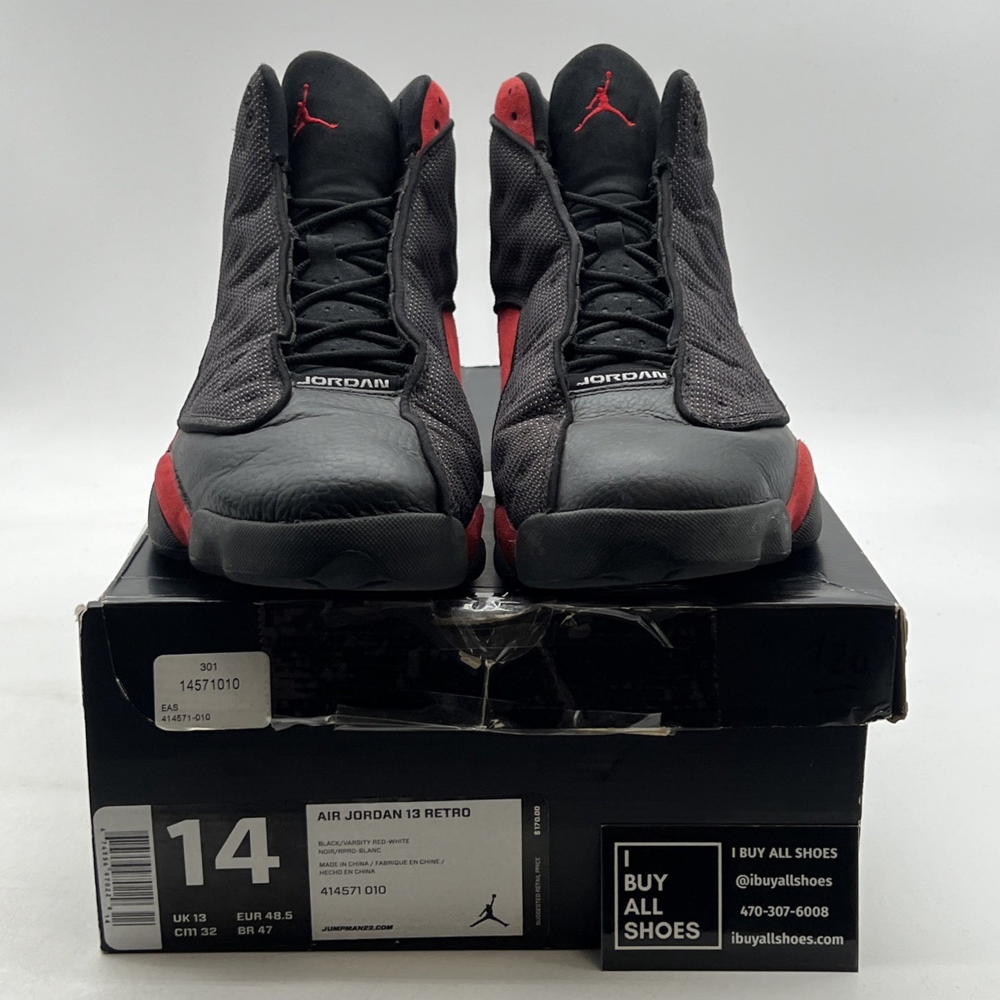 Size 14 - Air Jordan 13 Retro 2013 Bred (414571-010)