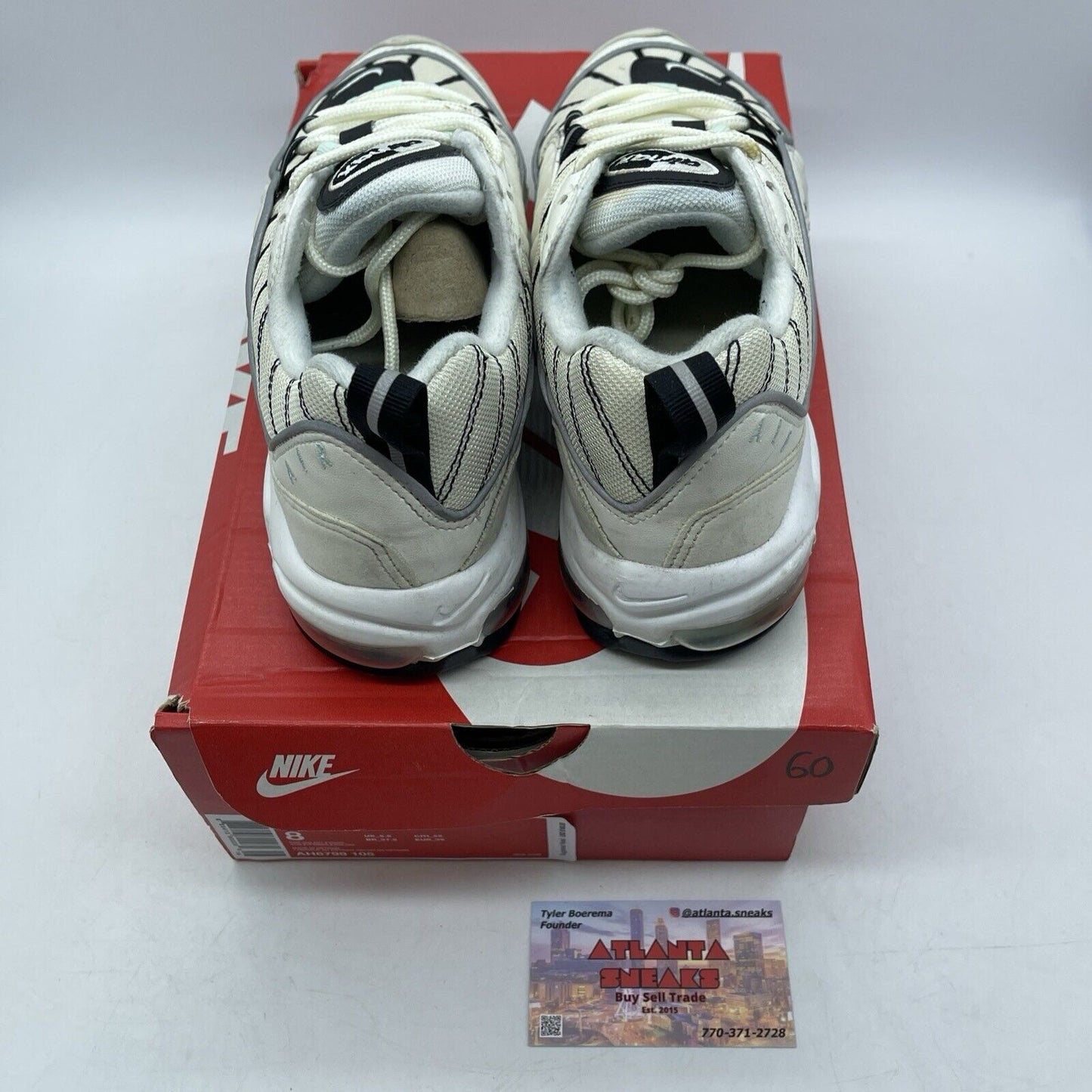 Size 8W - Nike Air Max 98 Igloo Tan White Black Suede Leather (AH6799-105)