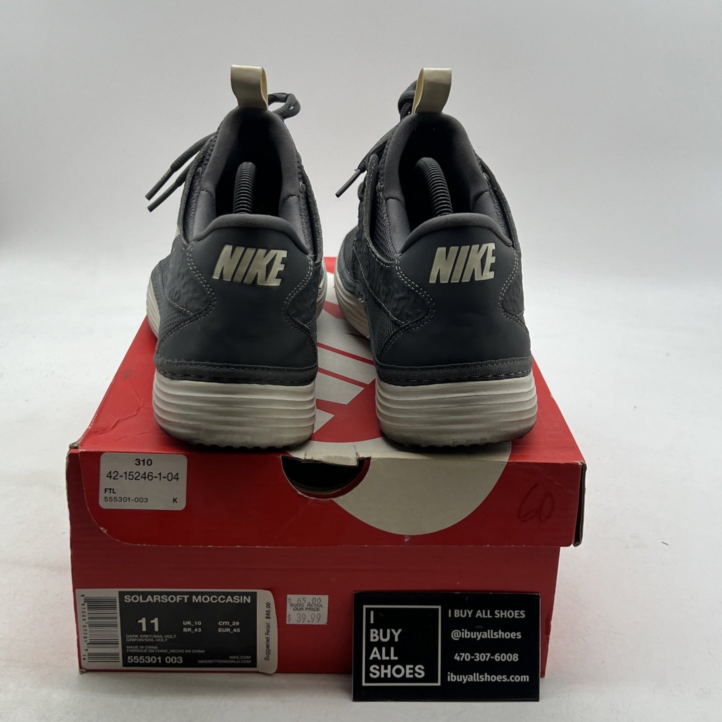 Size 11 - Nike Solarsoft Moccasin 2 Running Sneaker (555301-003)