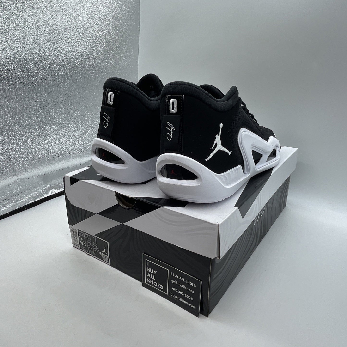 Size 12 - Air Jordan Tatum 1 TB Black White (FB2863-001)
