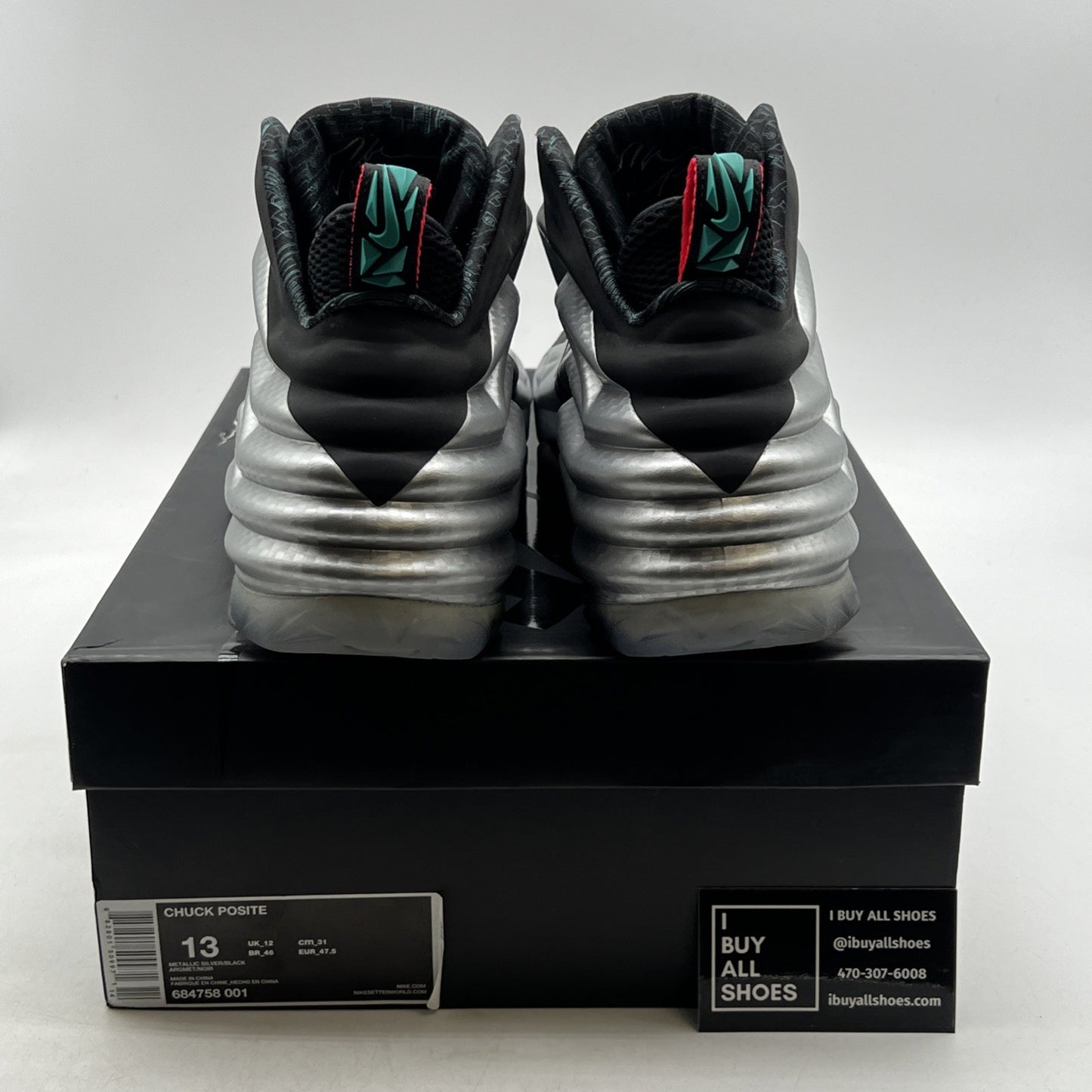 Size 13 - Nike Chuck Posite Metallic Silver (684758-001)
