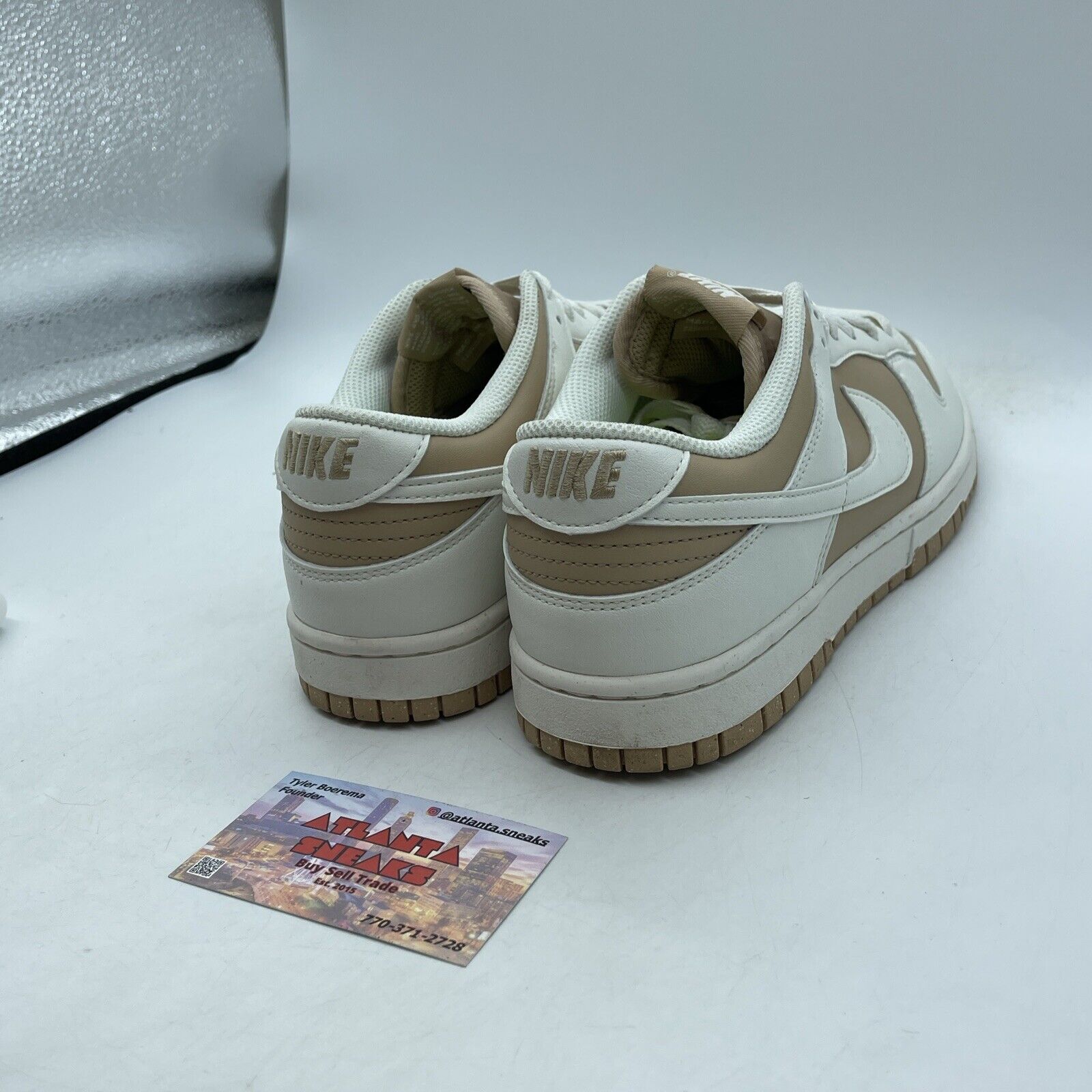 Size 9W - Nike Dunk Next Nature Low Hemp  Brown White Leather (DD1873-200)