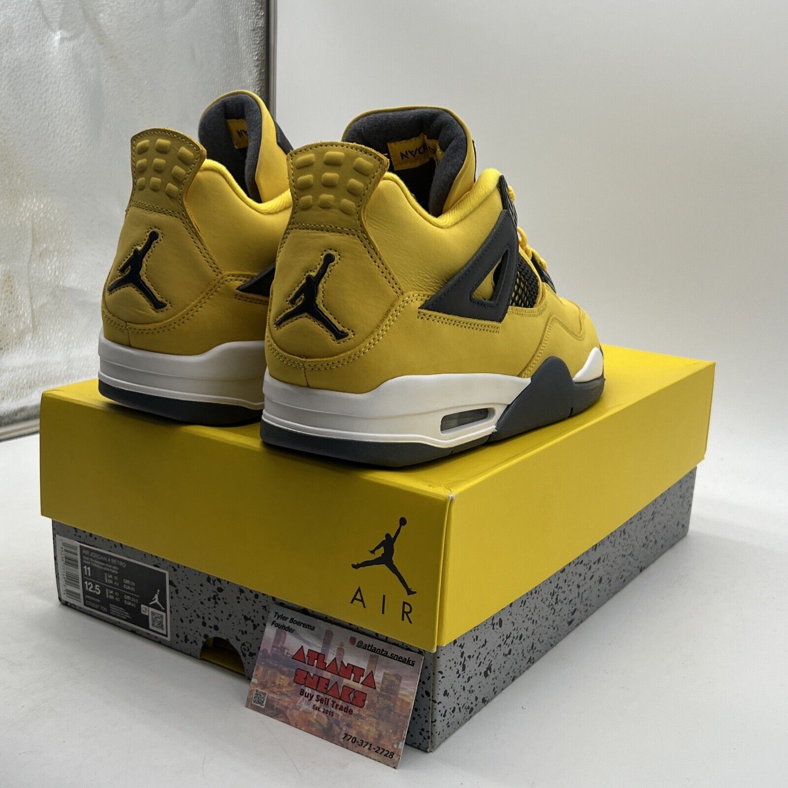Size 11 - Jordan 4 Retro Mid Lightning Suede Grey White (CT8527-700)