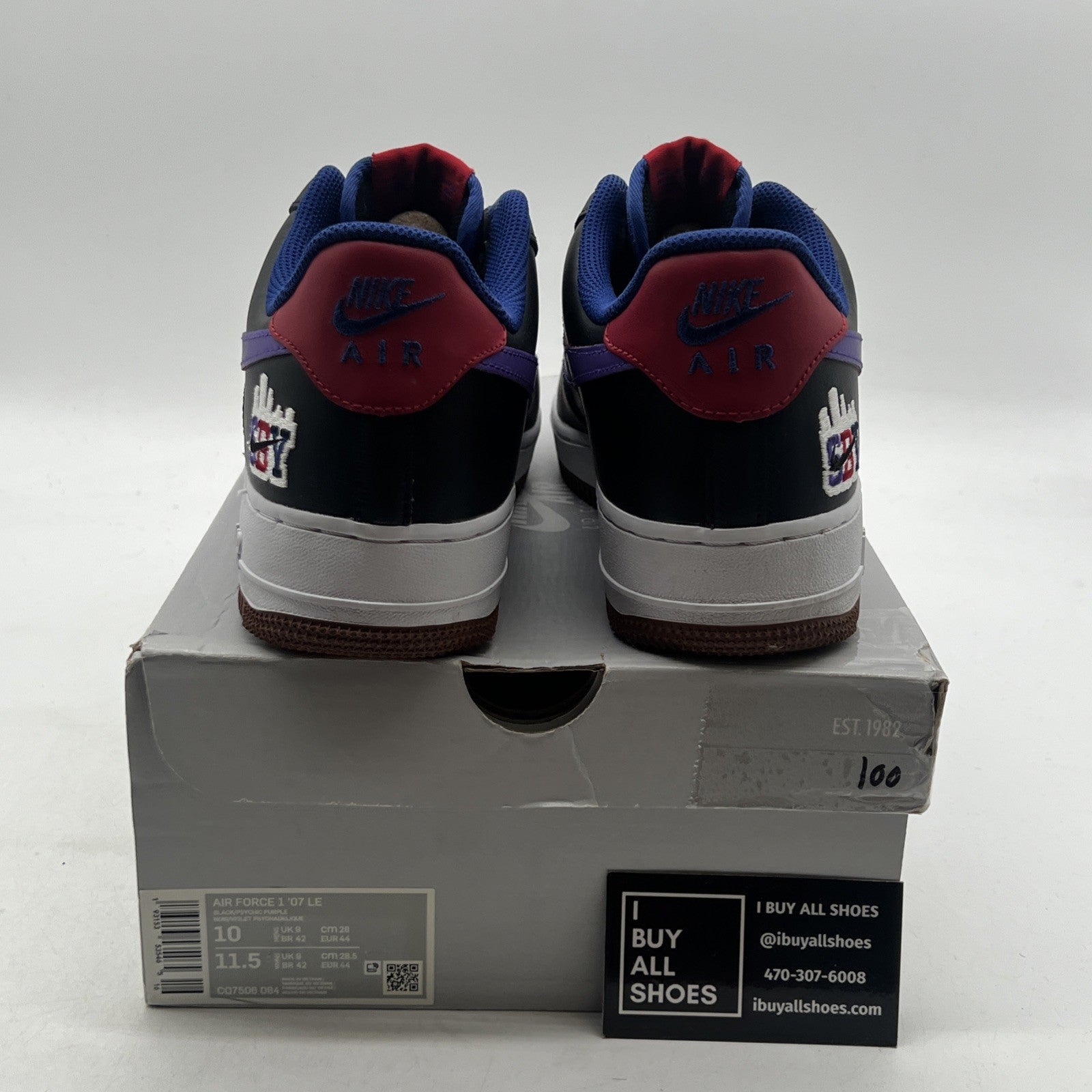 Size 10 - Nike Air Force 1 Low Shibuya - Black (CQ7506-084)
