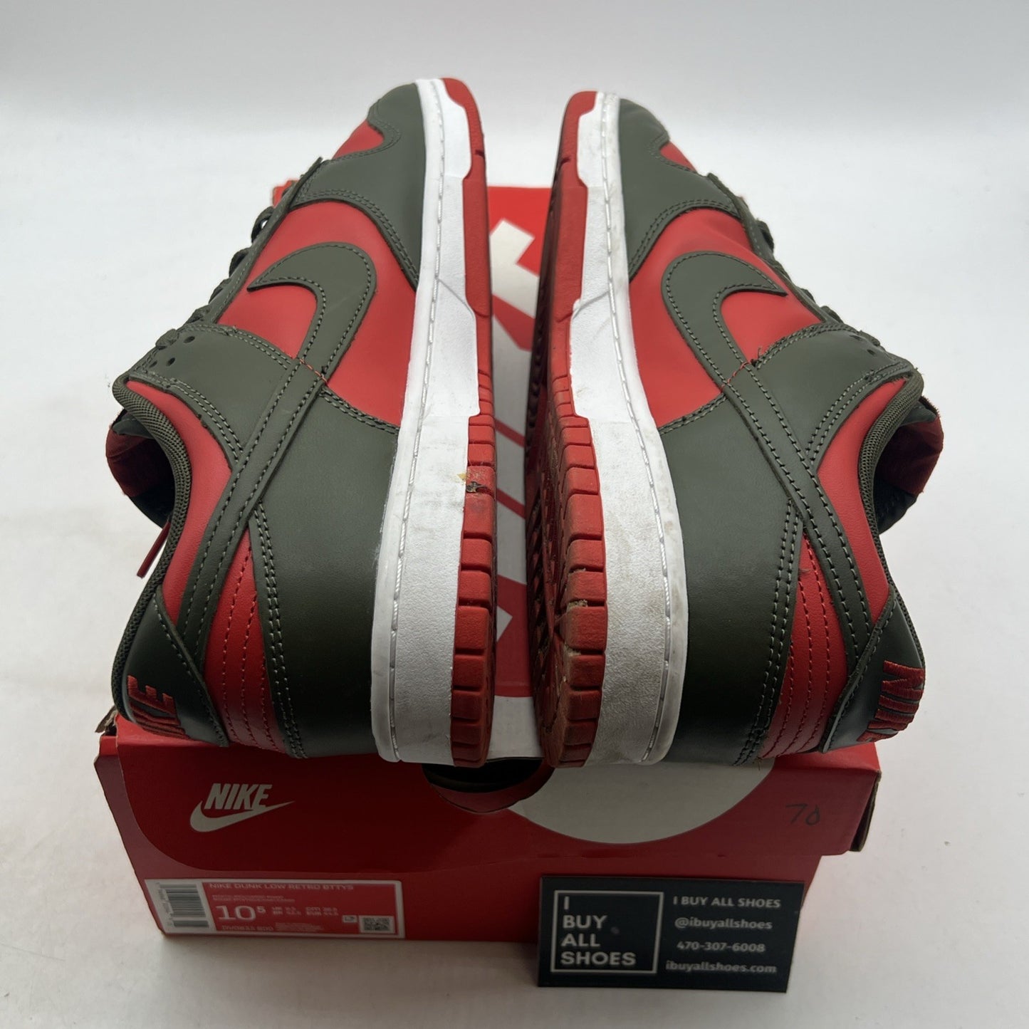 Size 10.5 - Nike Dunk Low Cargo Khaki Mystic Red (DV0833-600)