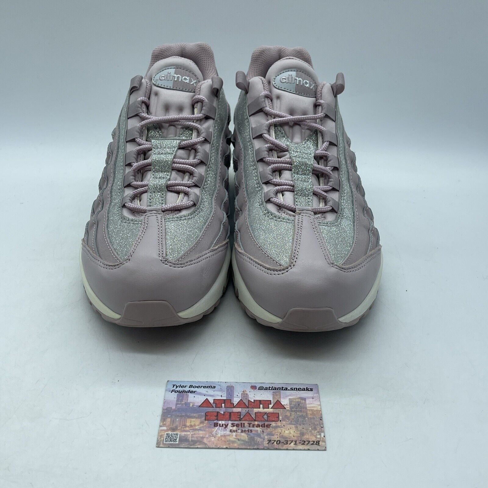 Size 11W - Nike Air Max 95 SE Particle Rose Pink Silver White Suede (AT0068-600)