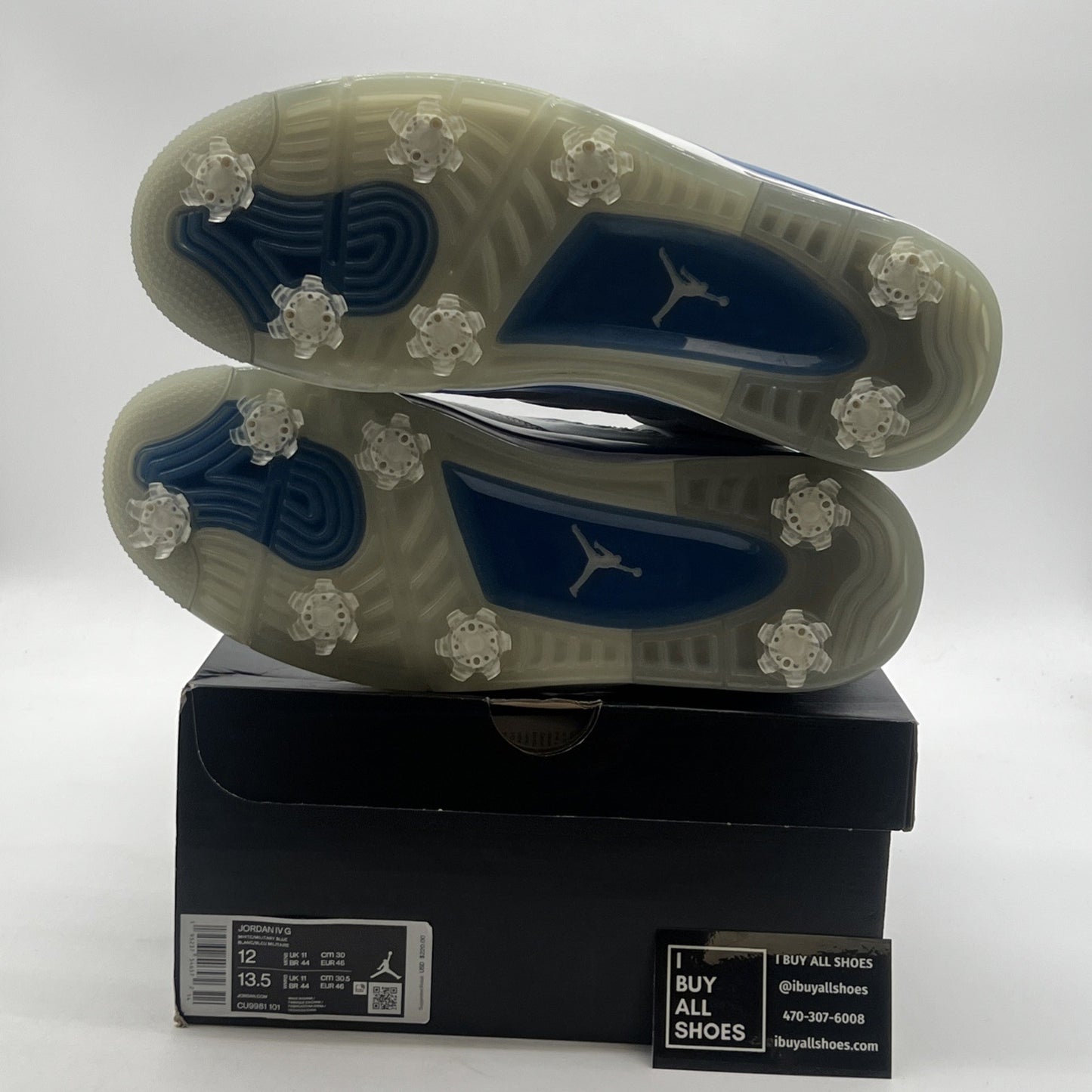 Size 12 - Air Jordan 4 Golf Military Blue (CU9981-101)