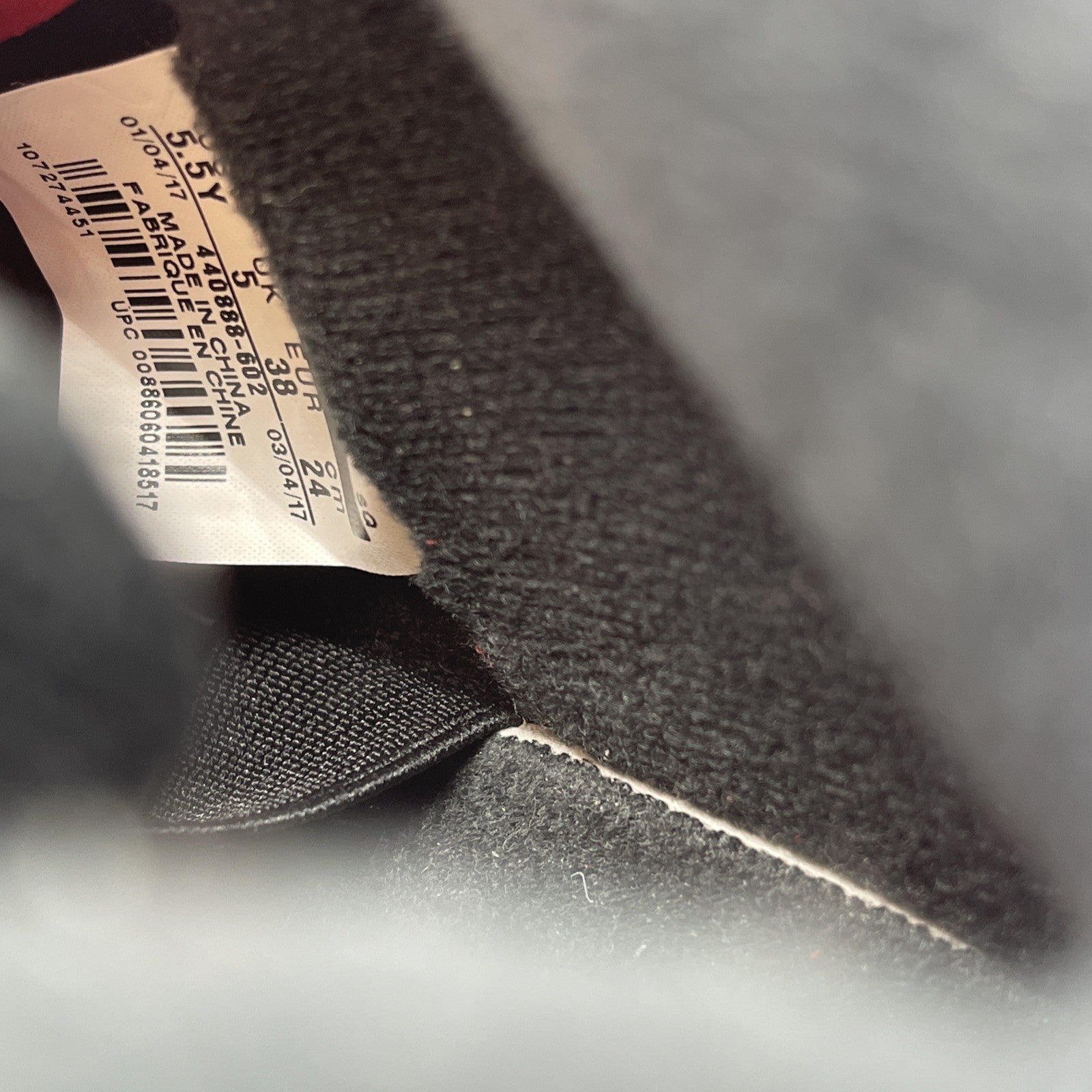 Size 5.5 (GS) - Jordan 5 Retro Mid Red Suede Black (440888-602)