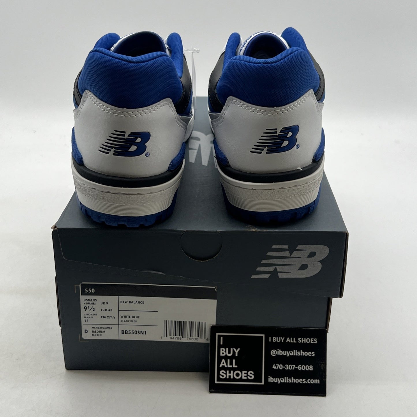 Size 9.5 - New Balance 550 White Team Royal (BB550SN1)