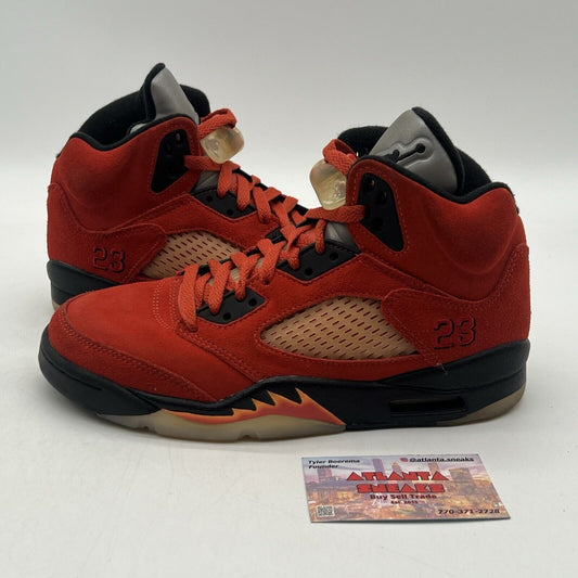 Size 8.5 - Air Jordan 5 Retro Dunk on Mars W Red Suede Black Orange (DD9336-800)