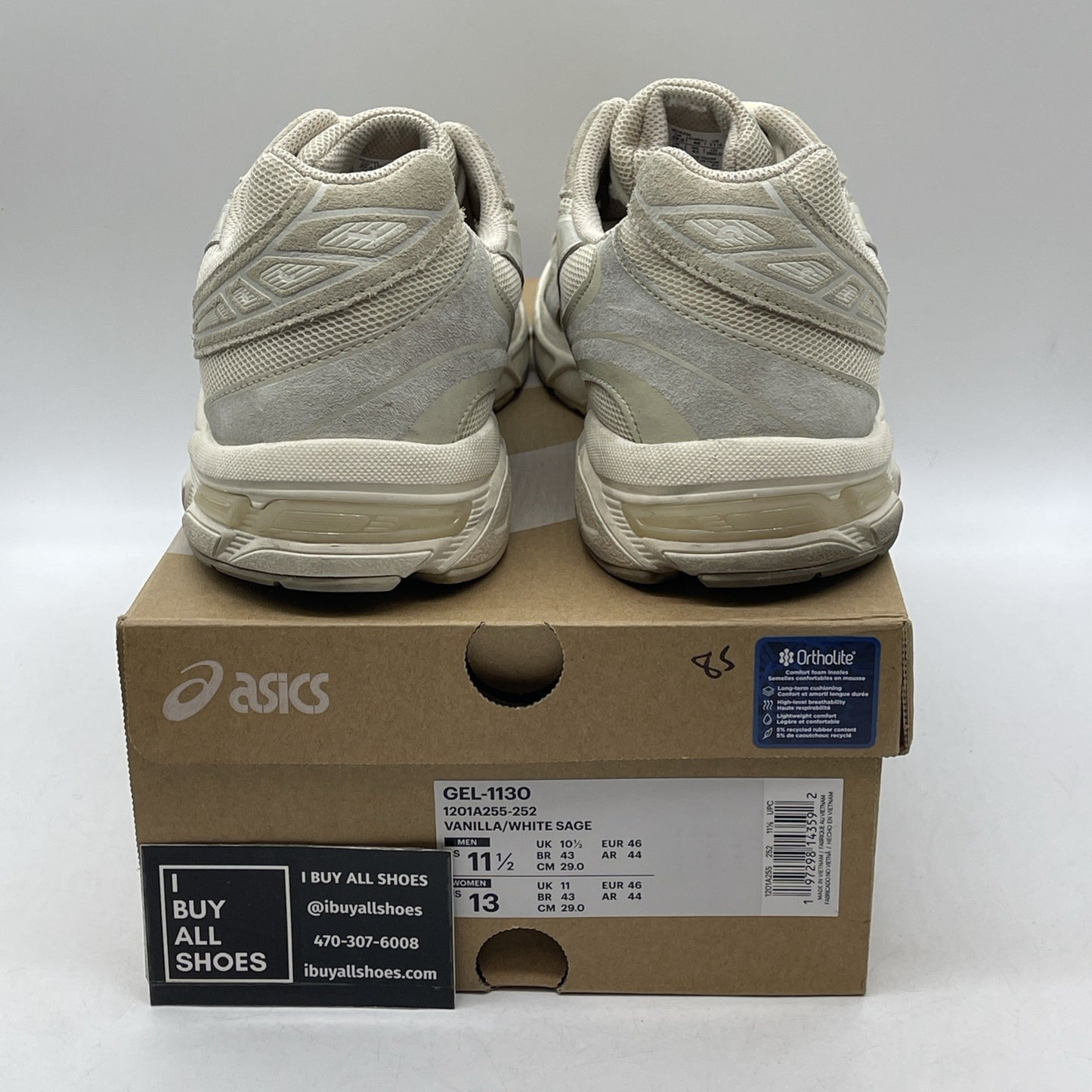 Size 11.5 - Asics Gel 1130 Vanilla White Sage (1201A255-252)