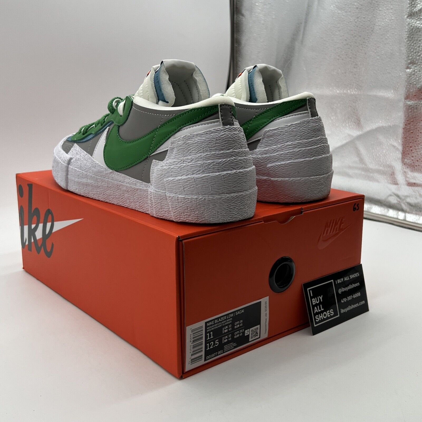 Size 11 - Nike sacai x Blazer Low Classic Green (DD1877-001)