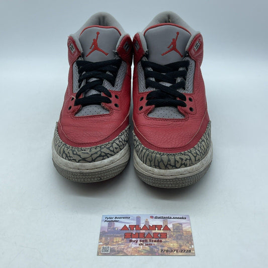 Size - 7Y Nike Air Jordan 3 III Retro Unite Fire Red Cement Suede (CQ0488-600)