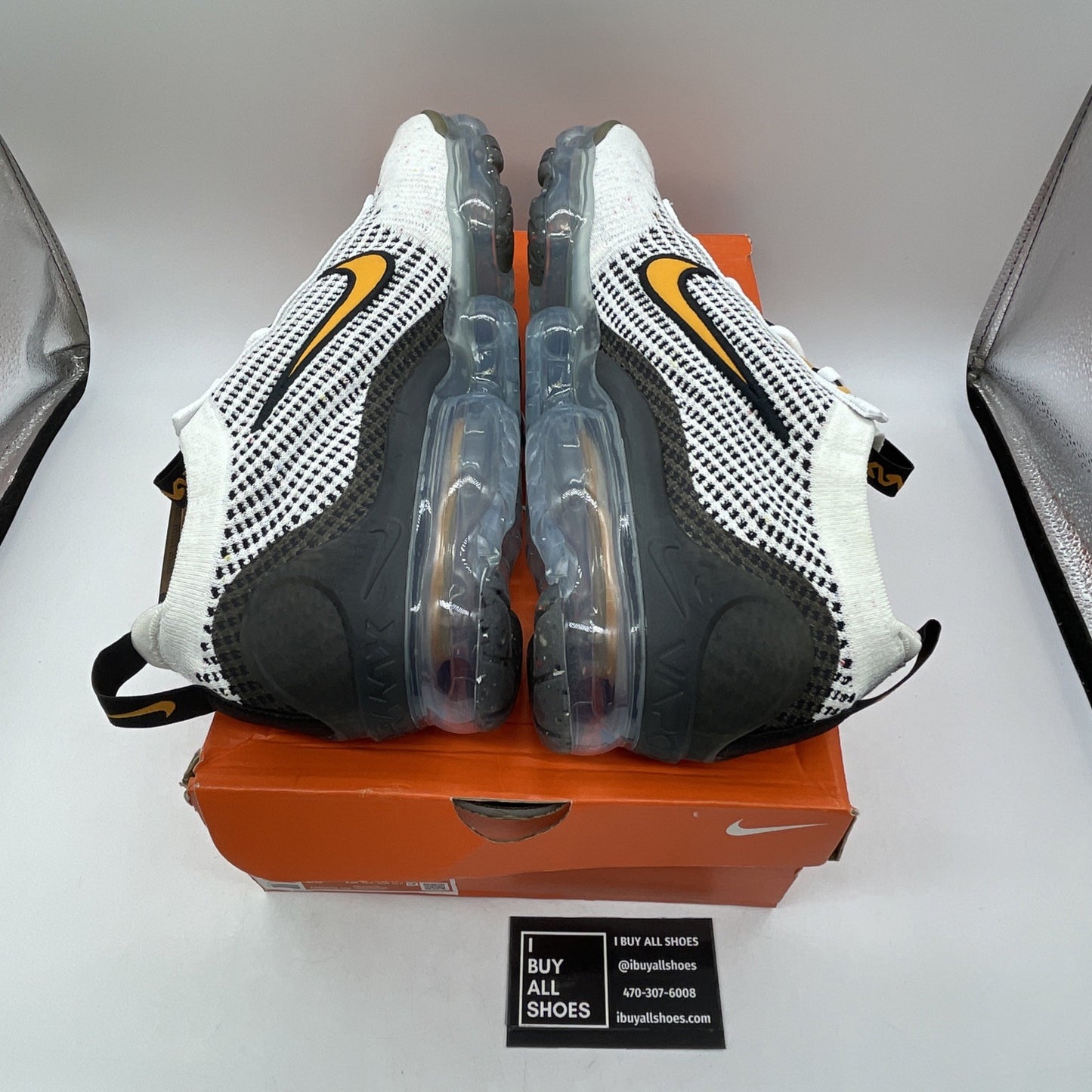 Size 11.5 - Nike Air VaporMax 2021 Flyknit White Kumquat Suede (DM0025-101)