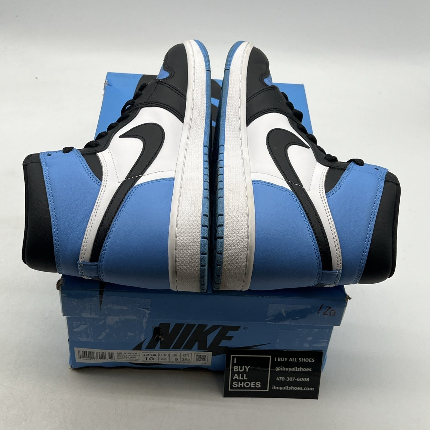 Size 10 - Air Jordan 1 Retro OG High UNC Toe (DZ5485-400)