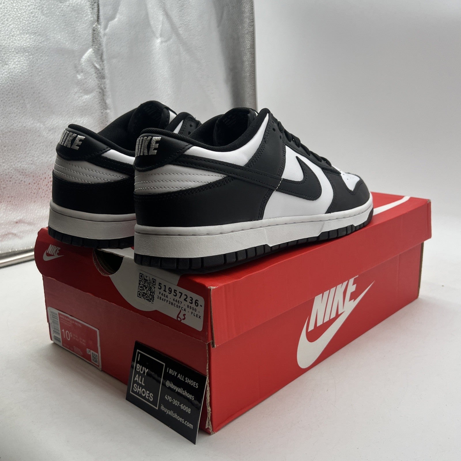 Size 10.5 - Nike Dunk Low Black White (DD1391-100)